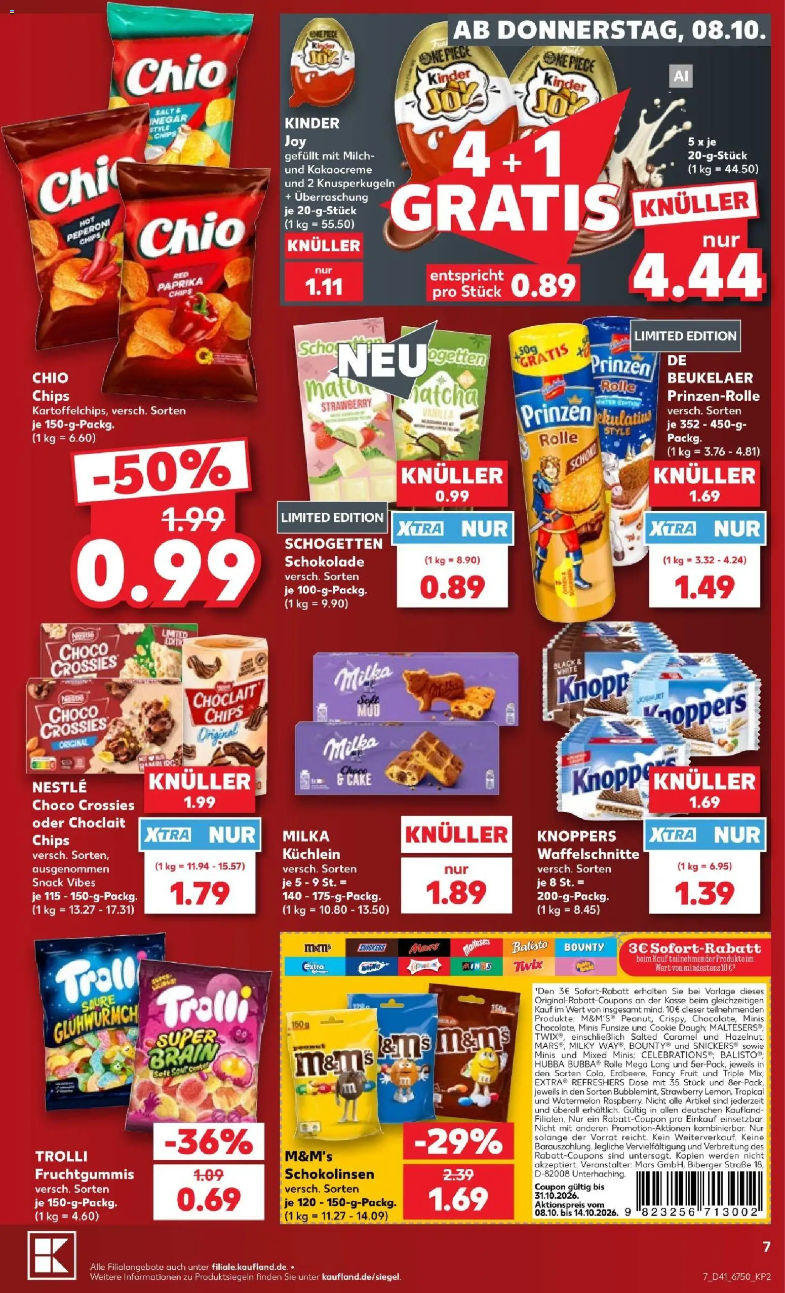 Kaufland Prospekt Berlin – gültig ab 08.10.2026 | Seite: 9 | Produkte: Milka, Mars, Paprika, Schogetten