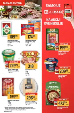 Maxi katalog - pregled Maxi kataloga - važi od 14.05.2026 | Strana: 13 | Proizvode: Paprika, Salama, Parmezan, Kajmak