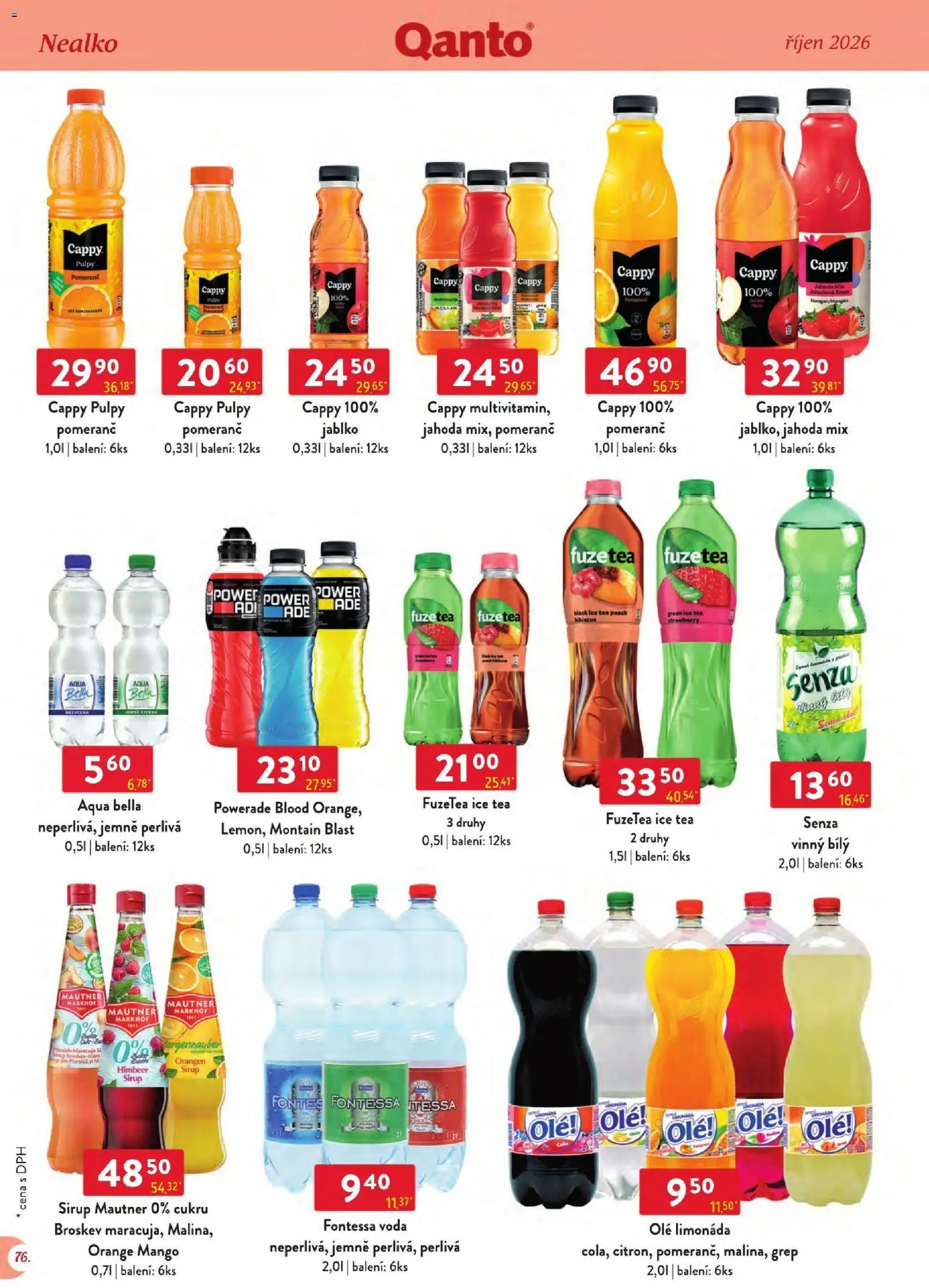 Astur & Qanto leták - Velkoobchod 10/2026 od 01.10.2026 | Strana: 76 | Produkty: Mango, Voda, Sirup, Ice tea