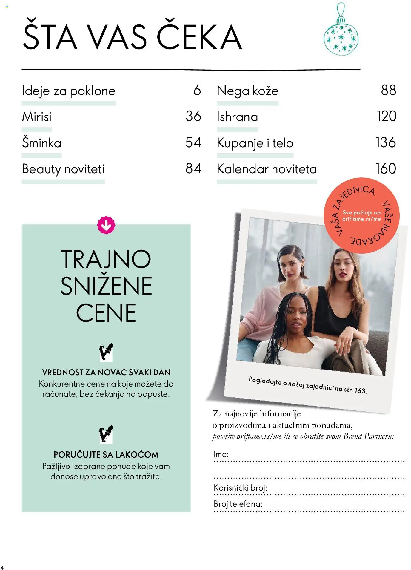Oriflame katalog - važi od 18.11.2026 | Strana: 4 | Proizvode: Sto, Šminka