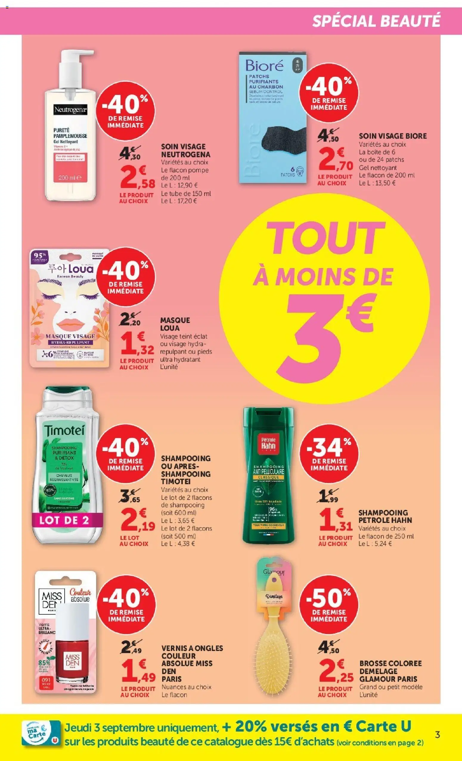 {H1} | Page: 3 | Produits: Produits beauté, Shampooing, Vernis a ongles, Masque visage