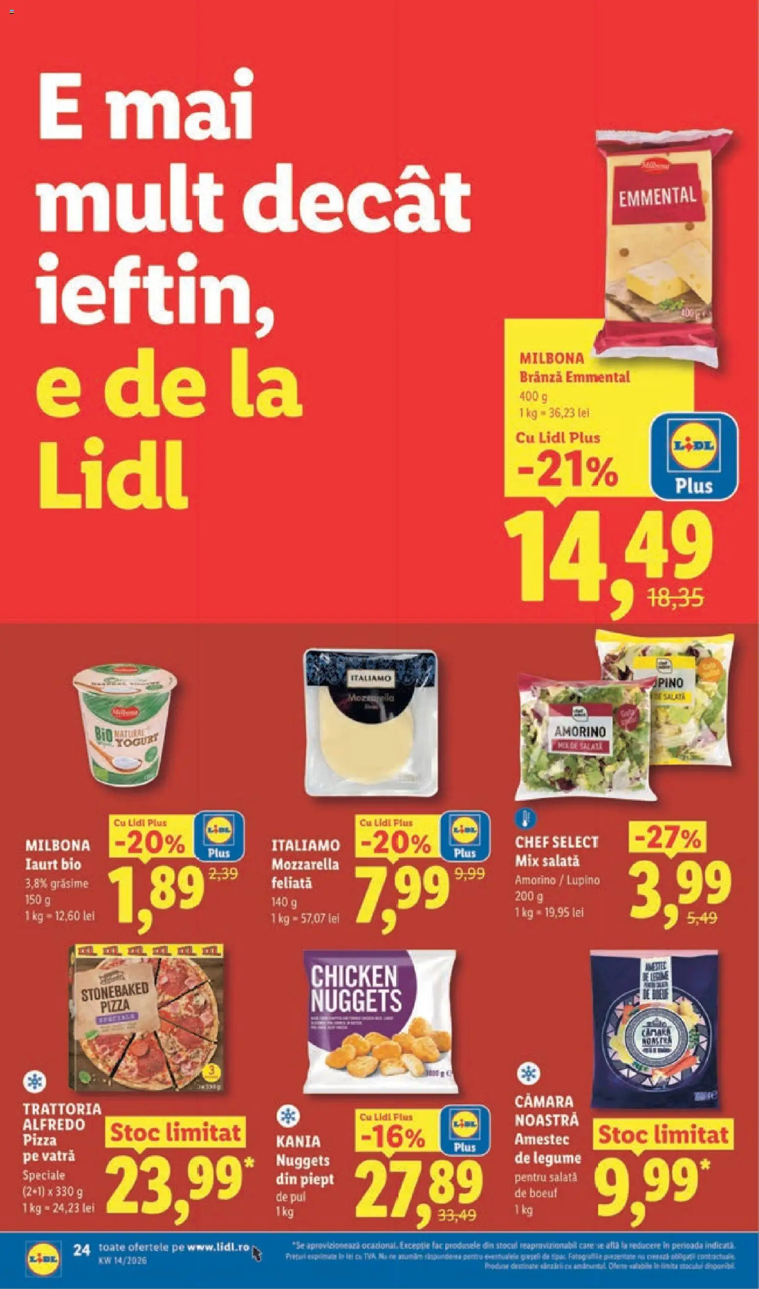 Noul catalog Lidl – valabil de la 30.03.2026 | Pagină: 24 | Produse: Hacıyatmaz Kedi Oyuncağı, Iaurt, Pizza, Kanca