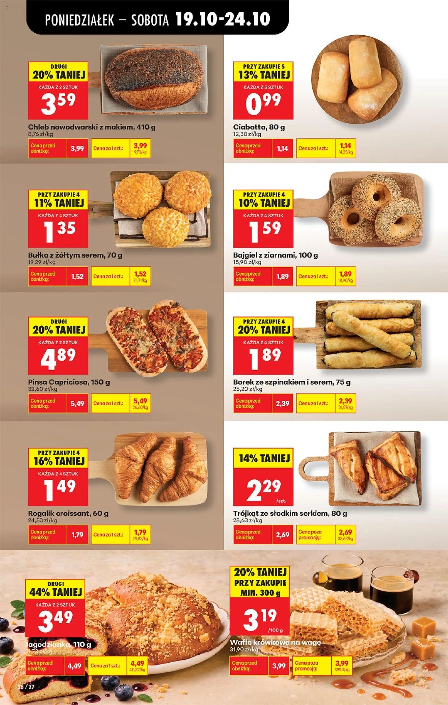 Biedronka Polsko leták - Codziennie niskie ceny od 19.10.2026 | Strana: 34 | Produkty: Chléb, Pinsa
