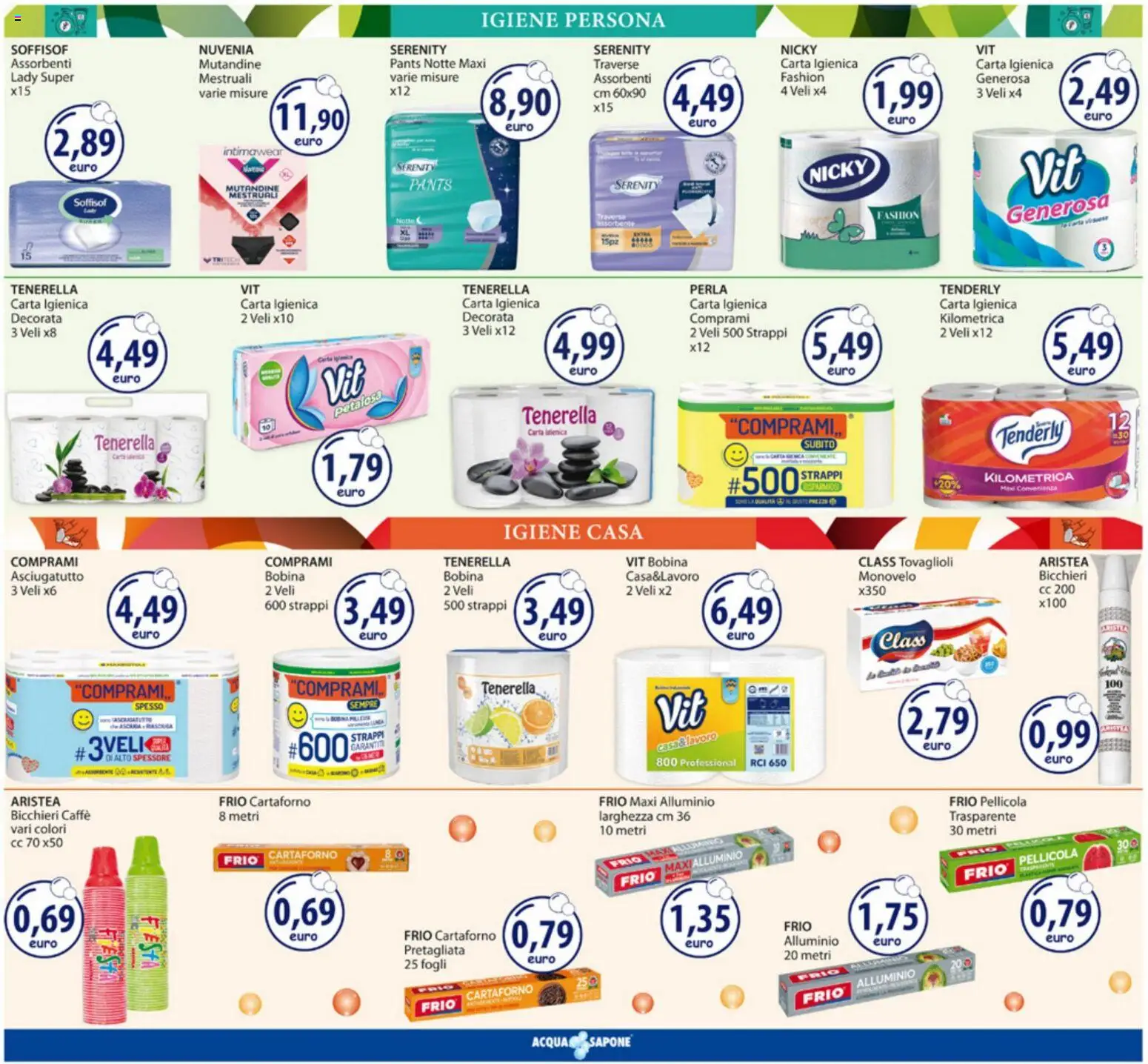 Volantino Acqua e Sapone del 19/10/2026 | Pagina: 11 | Prodotti: Sapone, Mutandine, Pellicola, Alluminio