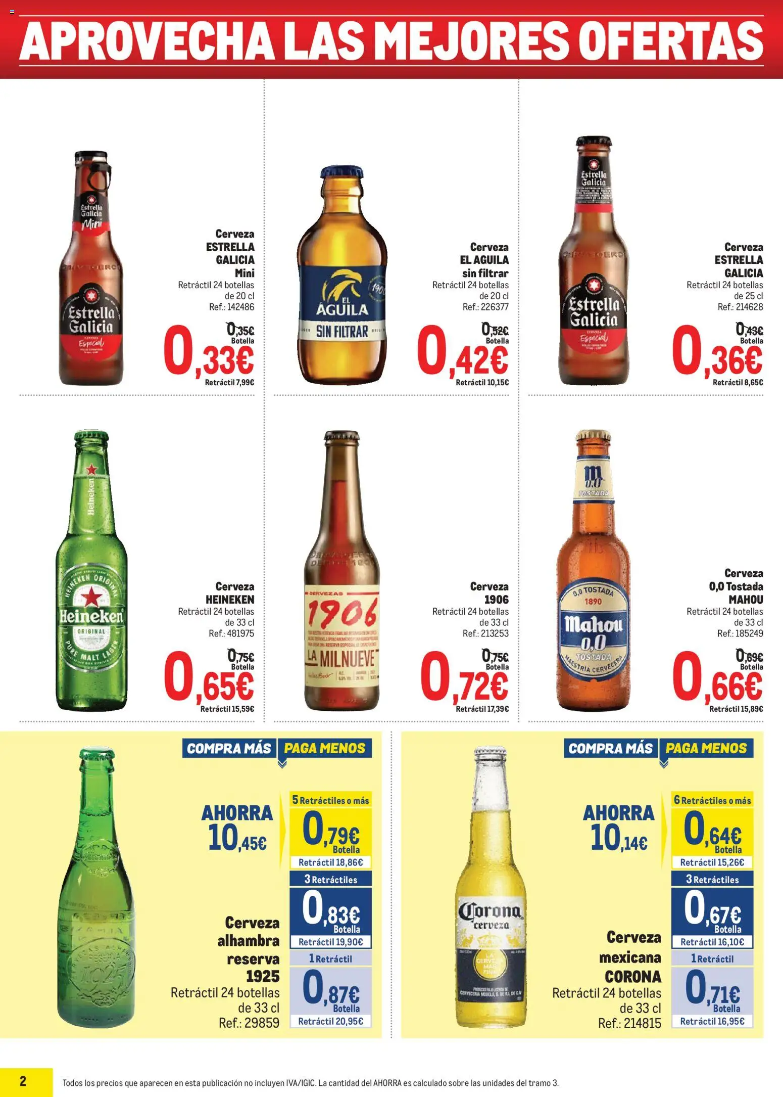Makro Precios Centro │ válido desde el 15.06.2026 | Página: 2 | Productos: Cerveza, Σπανάκι
