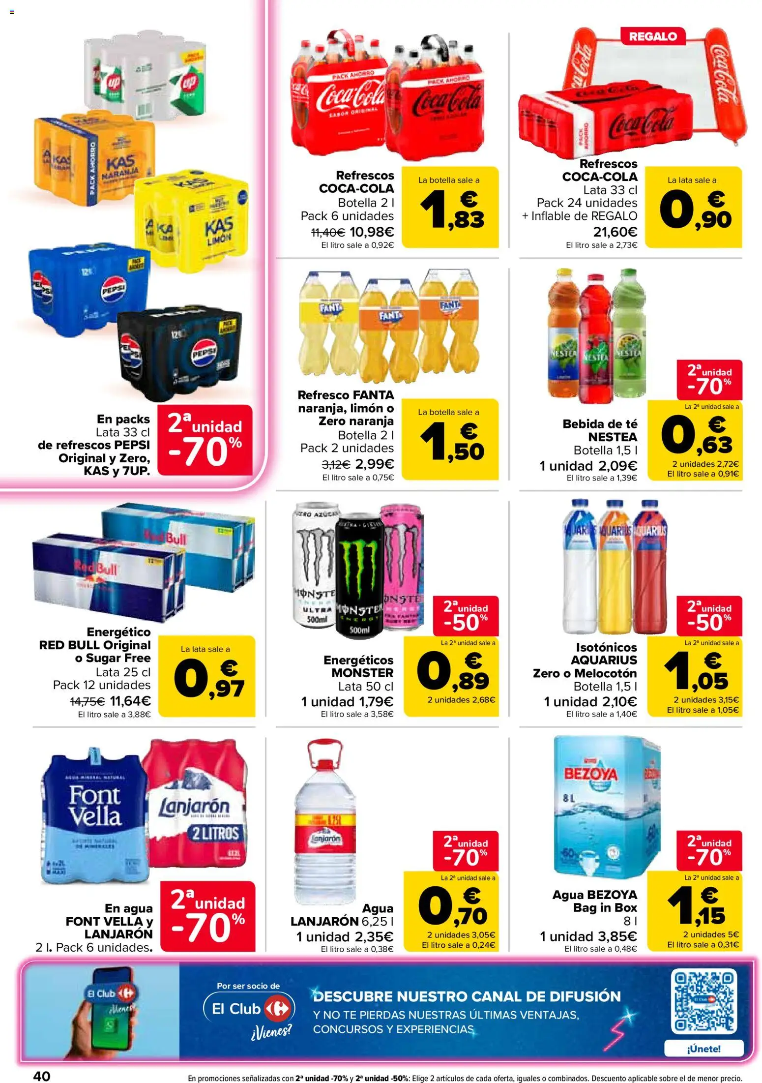 Carrefour folleto │ válido desde el 14/07/2026 | Página: 42 | Productos: Té, Pepsi, Coca-Cola, Agua