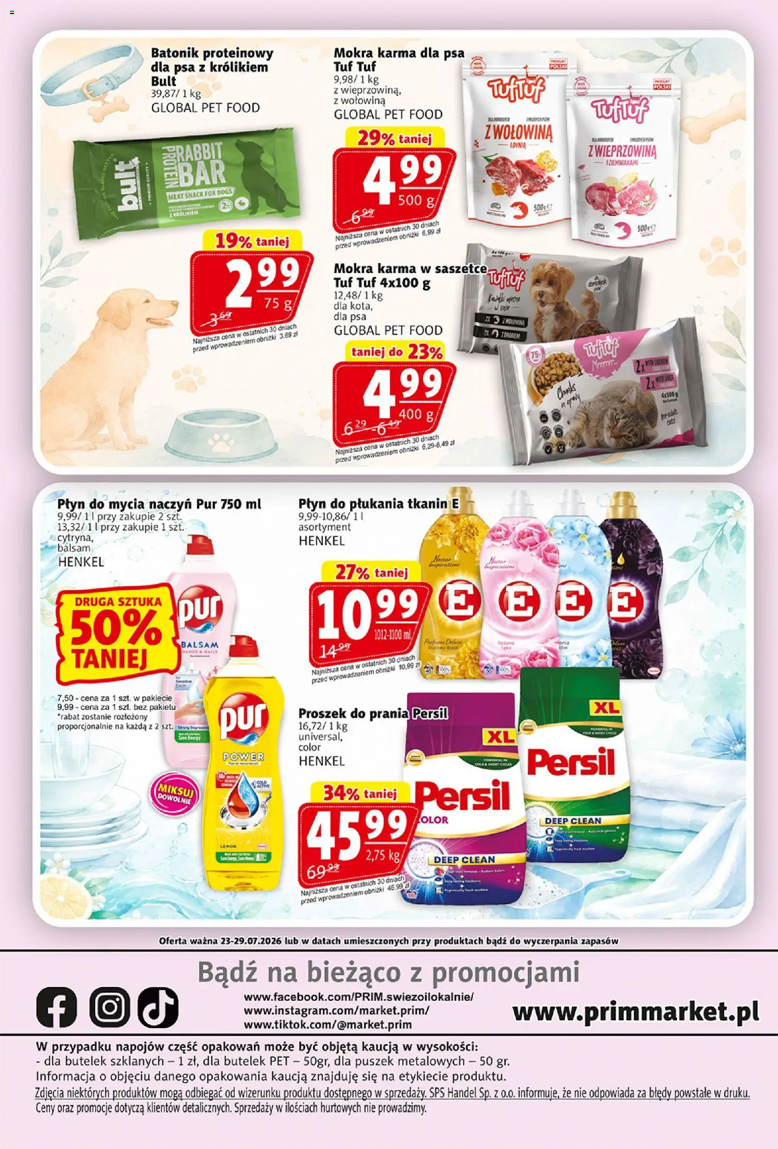 Prim Market gazetka od 23.07.2026 | Strona: 16 | Produkty: Persil, Karma dla psa, Wieprzowina, Proszek do prania Persil