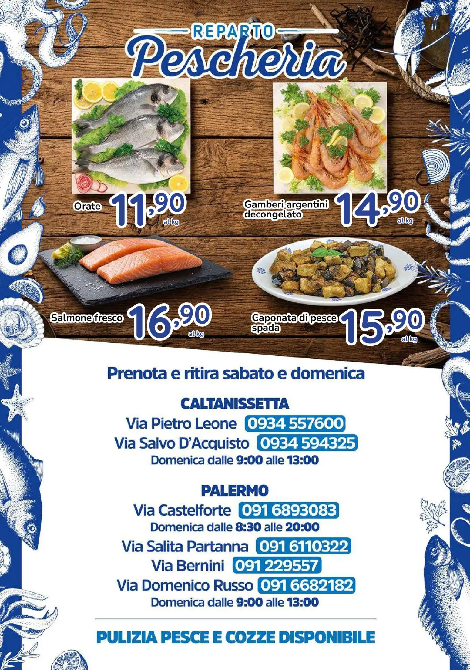 Volantino Famila del 15/10/2026 | Pagina: 36 | Prodotti: Pesce, Gamberi, Cozze, Salmone fresco