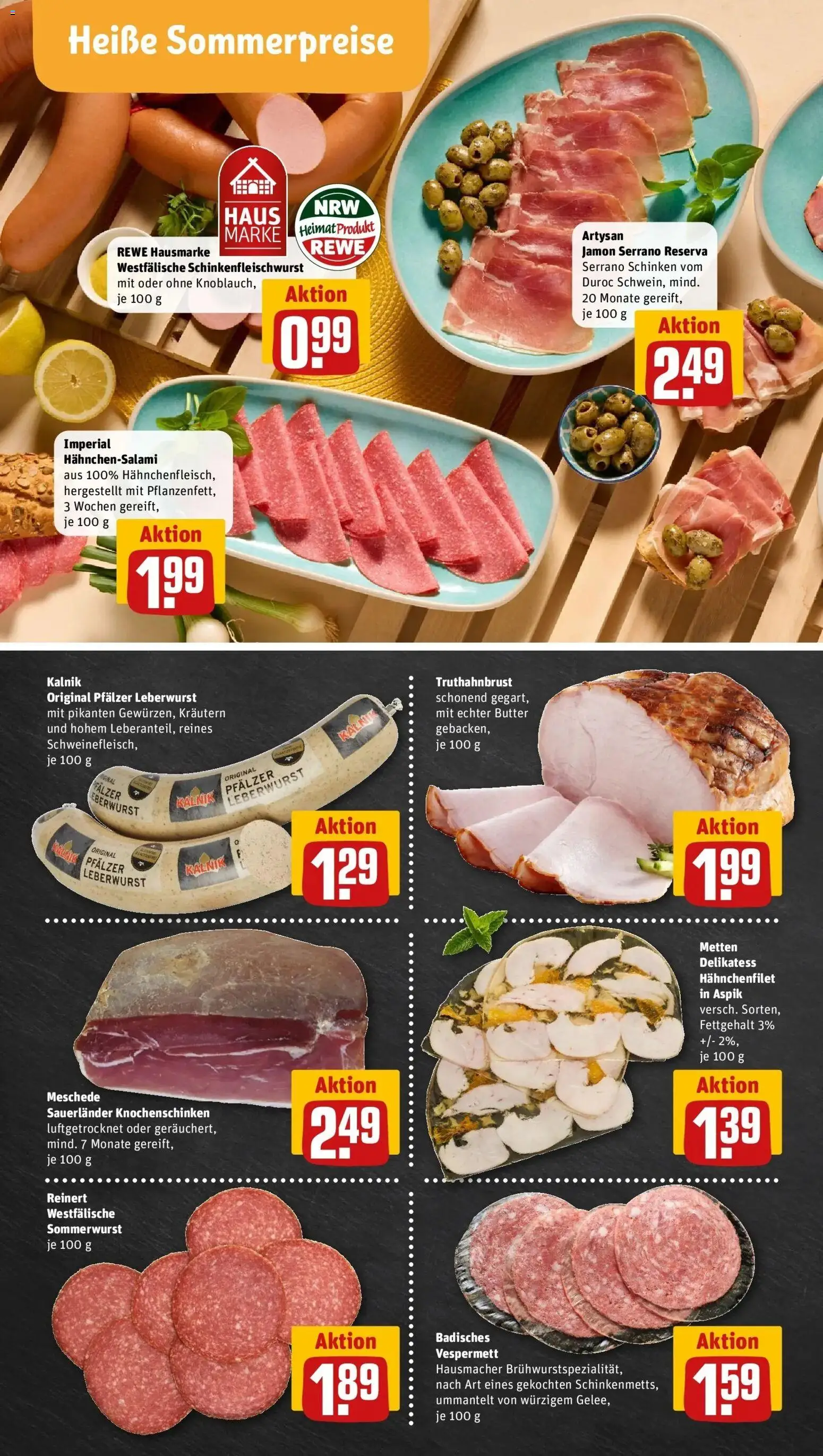 Rewe Prospekt Unna – gültig ab 05.07.2026 | Seite: 8 | Produkte: Butter, Serrano schinken, Schinken
