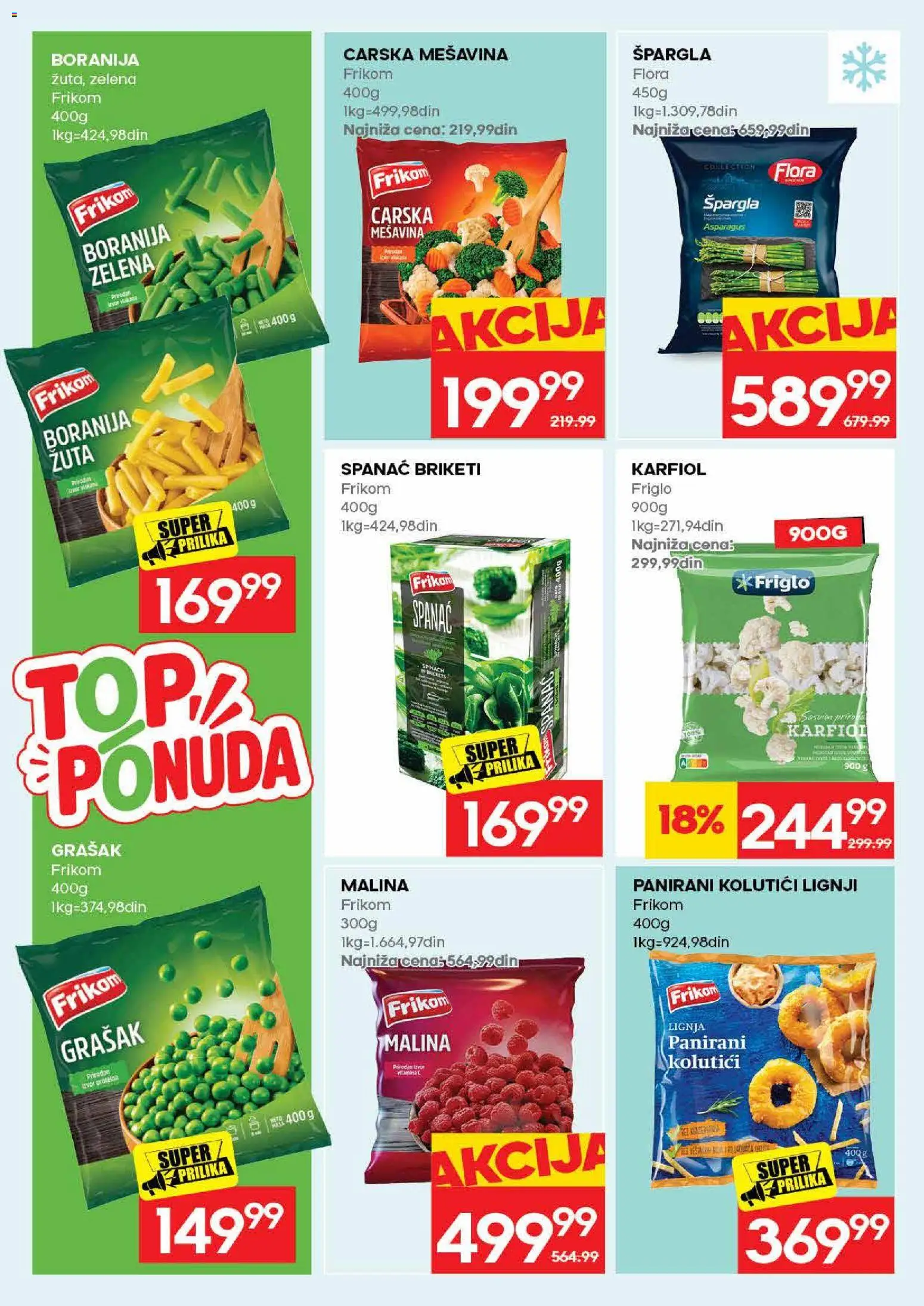 Roda katalog - važi od 31.08.2026 | Strana: 22 | Proizvode: Boranija, Karfiol, Grašak, Malina