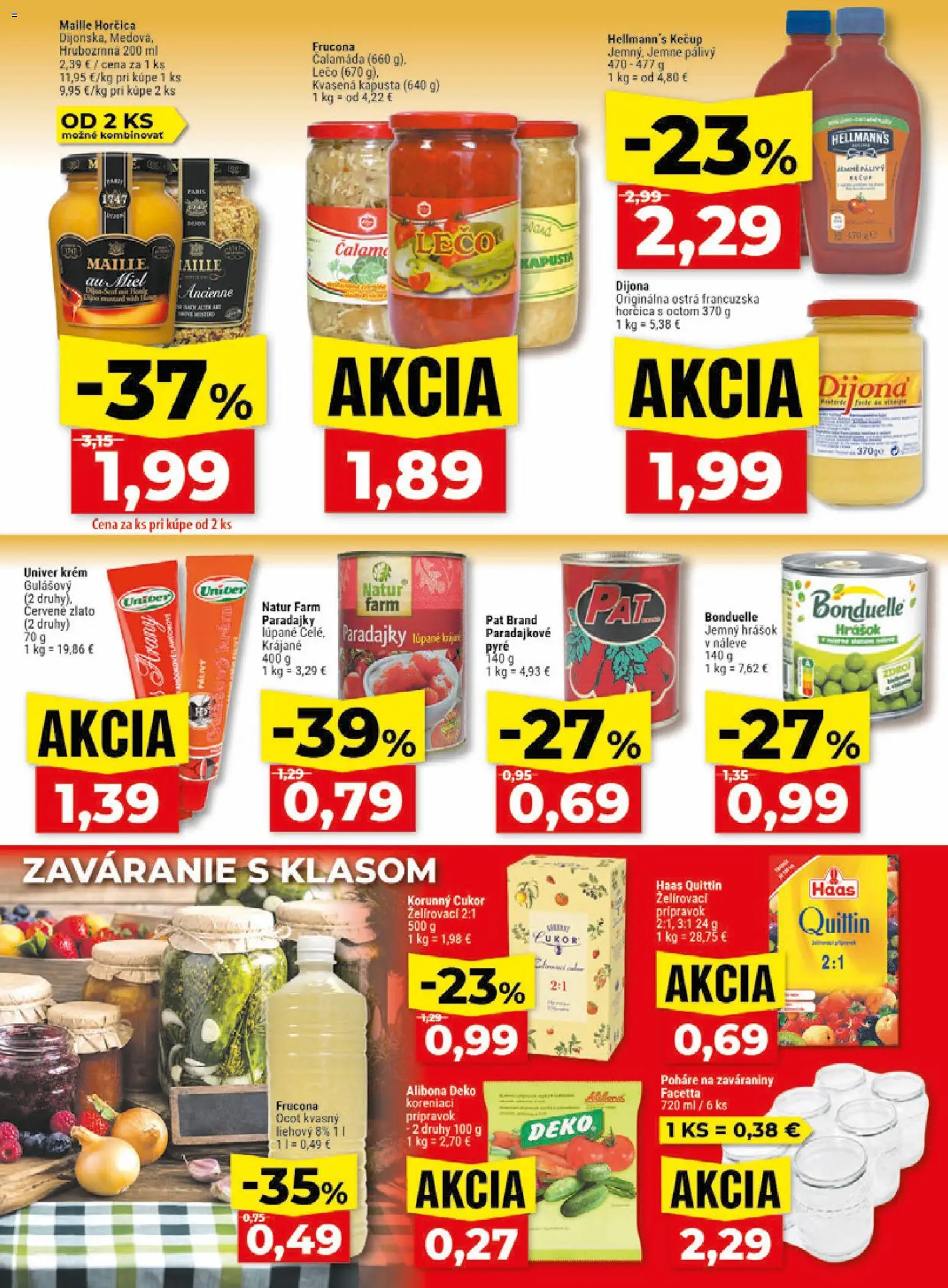Nové Klas akcie – leták je platný od 13.07.2026 | Strana: 15 | Produkty: Kapusta, Paradajky, Kečup, Horčica