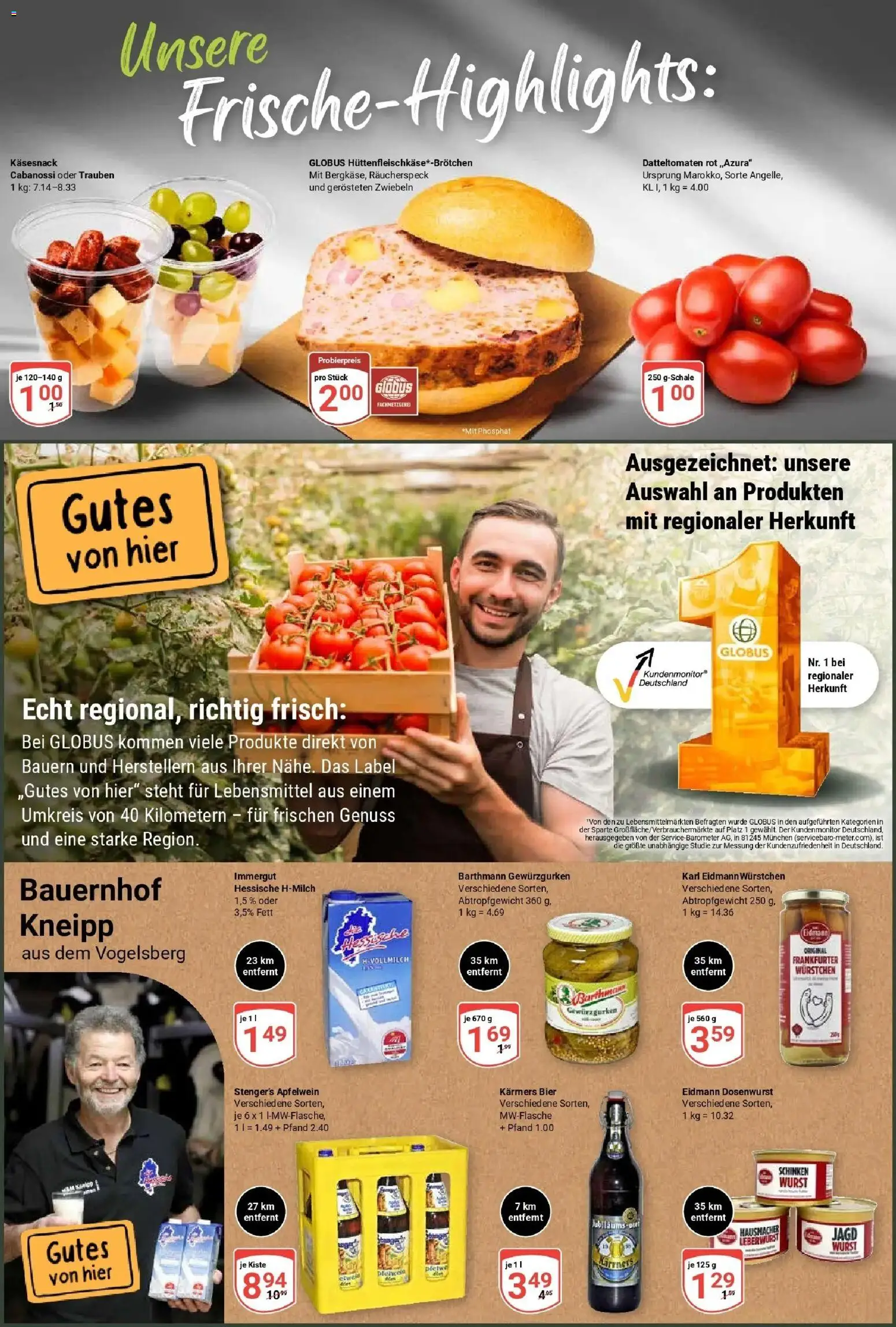 Globus Prospekt Wächtersbach – gültig ab 24.08.2026 | Seite: 2 | Produkte: Trauben, Bier, Zwiebeln, Wurst