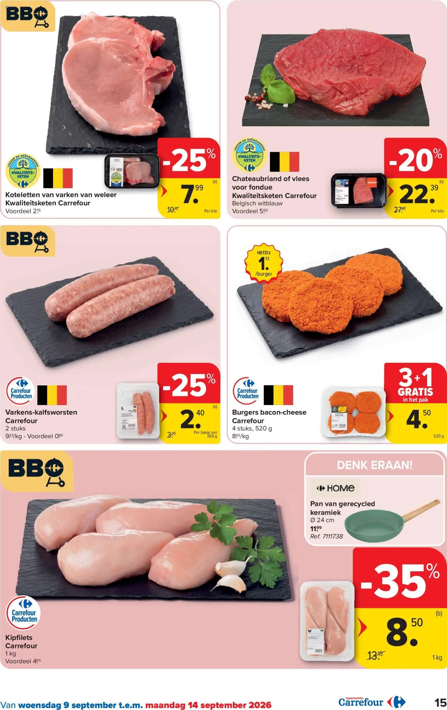 {H1} | Pagina: 15 | Producten: Vlees, Keramiek, Pan, Koteletten