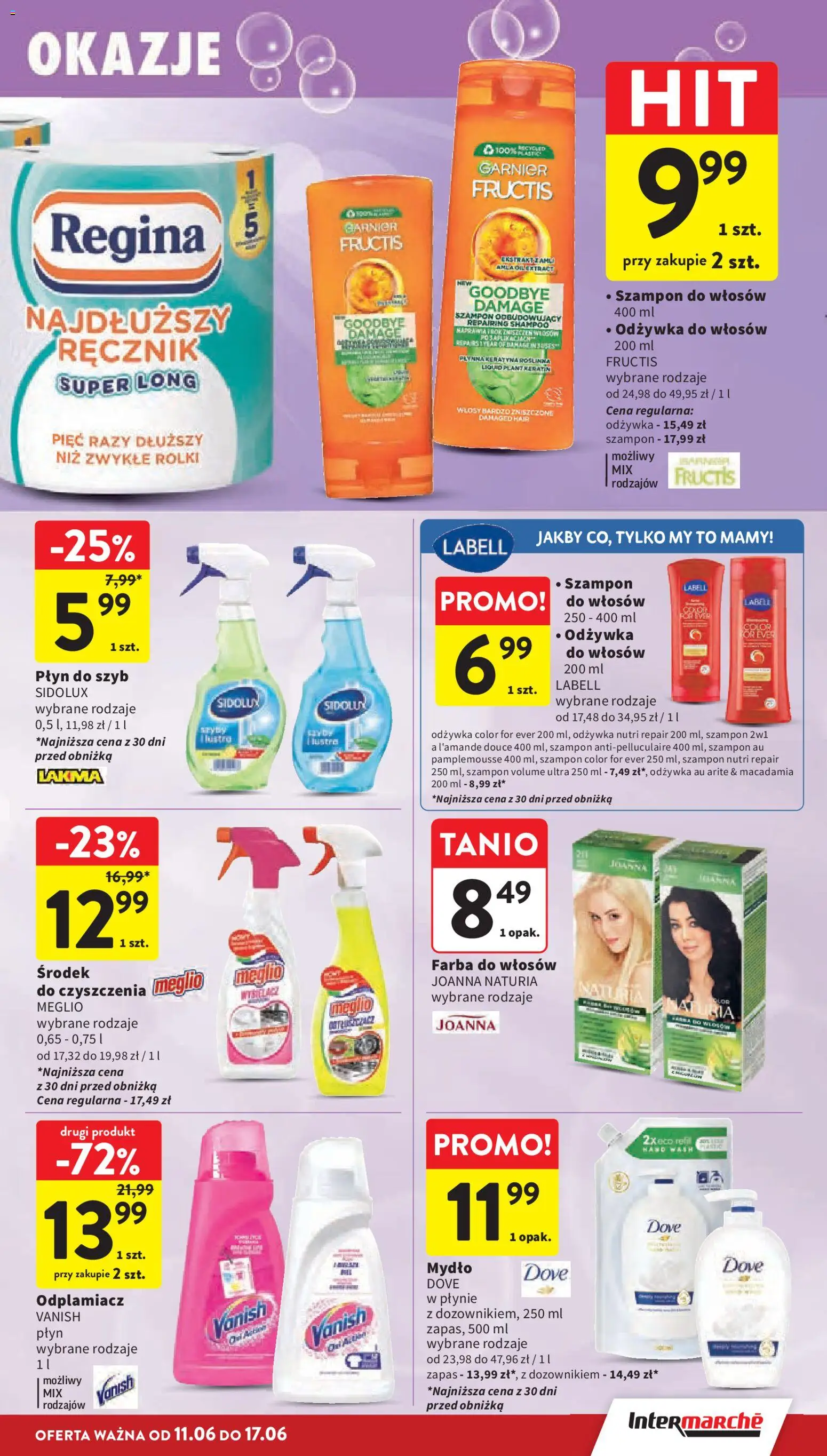 Intermarche gazetka od 11.06.2026 | Strona: 43 | Produkty: Farba do włosów, Vanish, Szampon, Odżywka