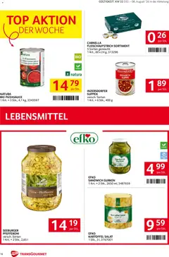 Transgourmet Flugblatt ab 03.08.2026 gültig | Seite: 16 | Produkte: Gurken, Salat, Libacomb, Pizza