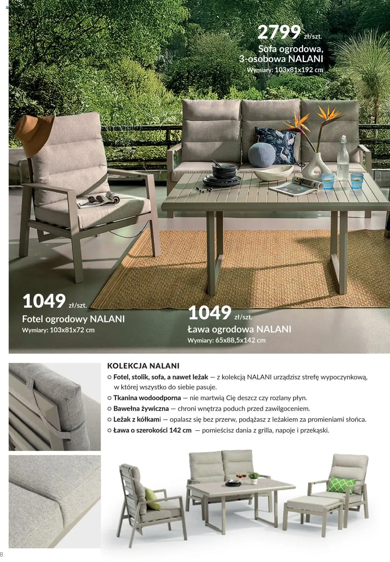 Salony Agata Gazetka - Ogród od 26.05.2025 | Strona: 8 | Produkty: Fotel ogrodowy, Sofa, Fotel, Leżak