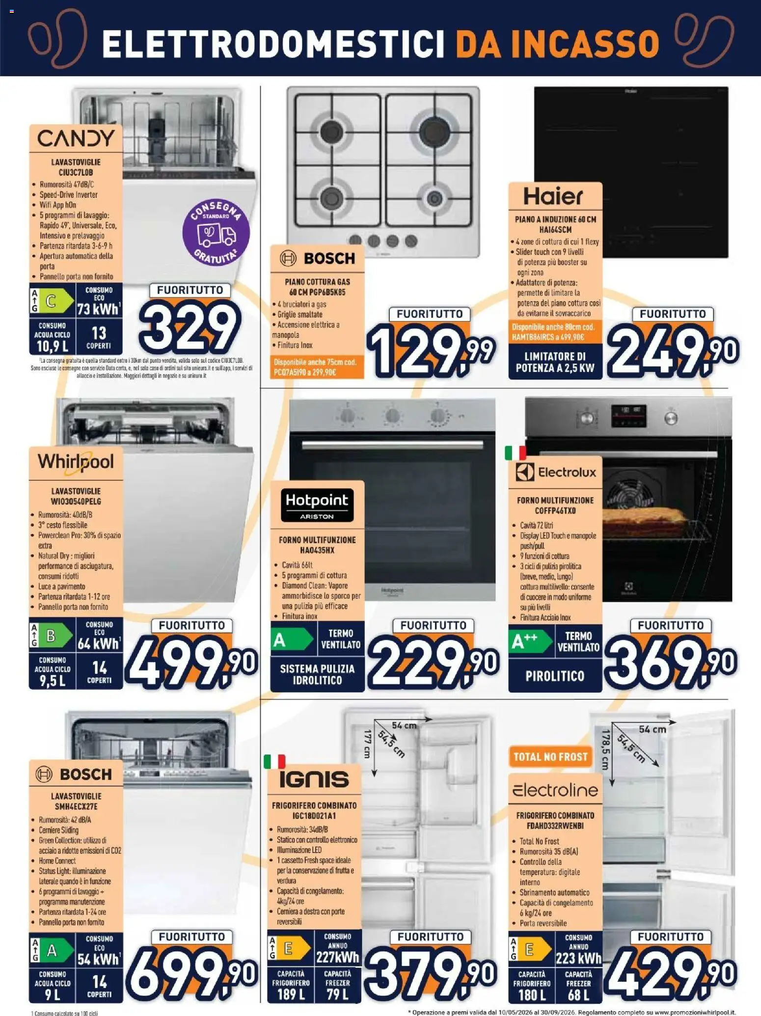 Volantino Unieuro del 10/08/2026 | Pagina: 23 | Prodotti: Porta, Adattatore, Forno, Frigorifero combinato