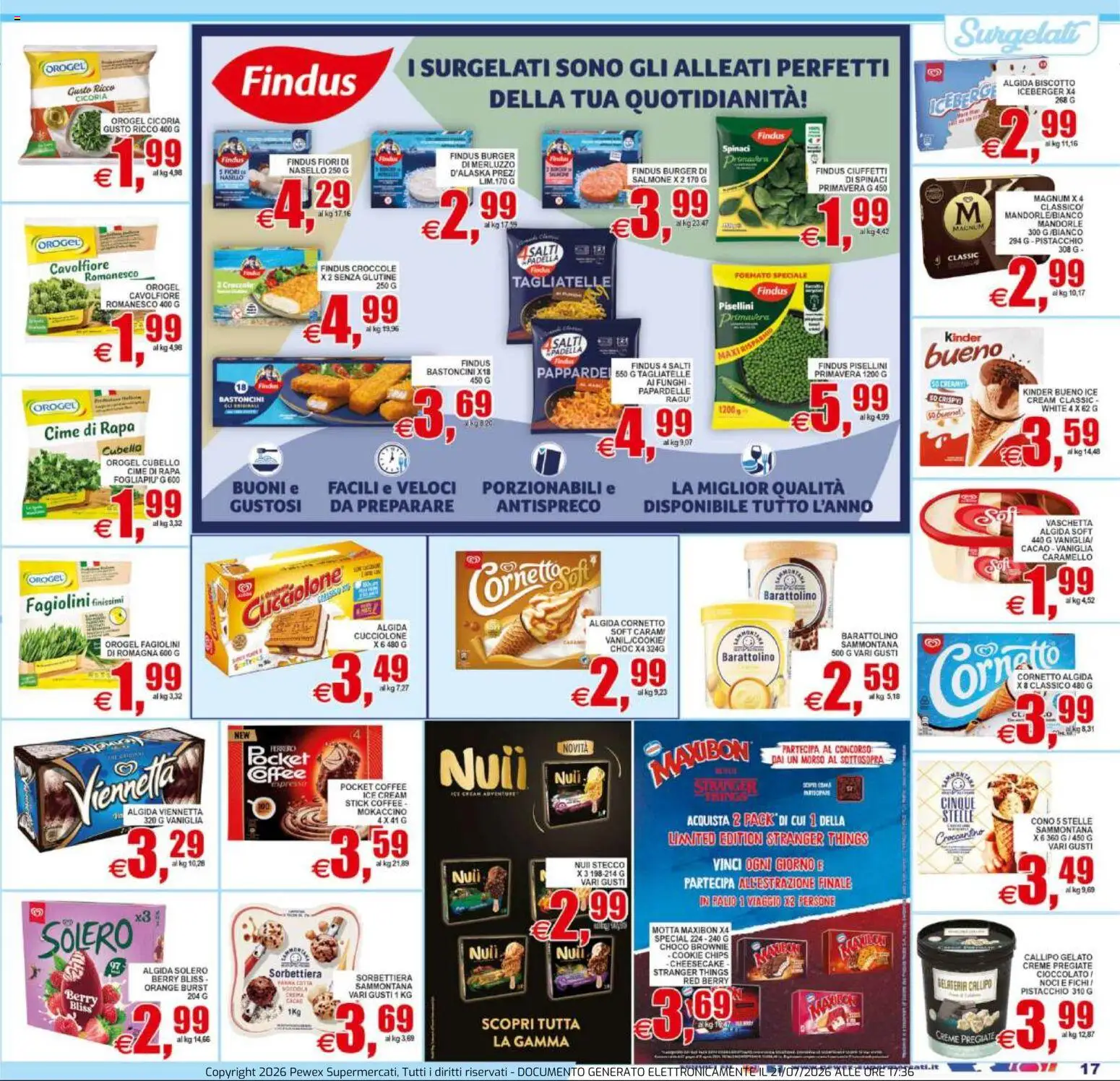 Volantino Pewex del 22/07/2026 | Pagina: 17 | Prodotti: Salmone, Noci, Fagiolini, Nasello