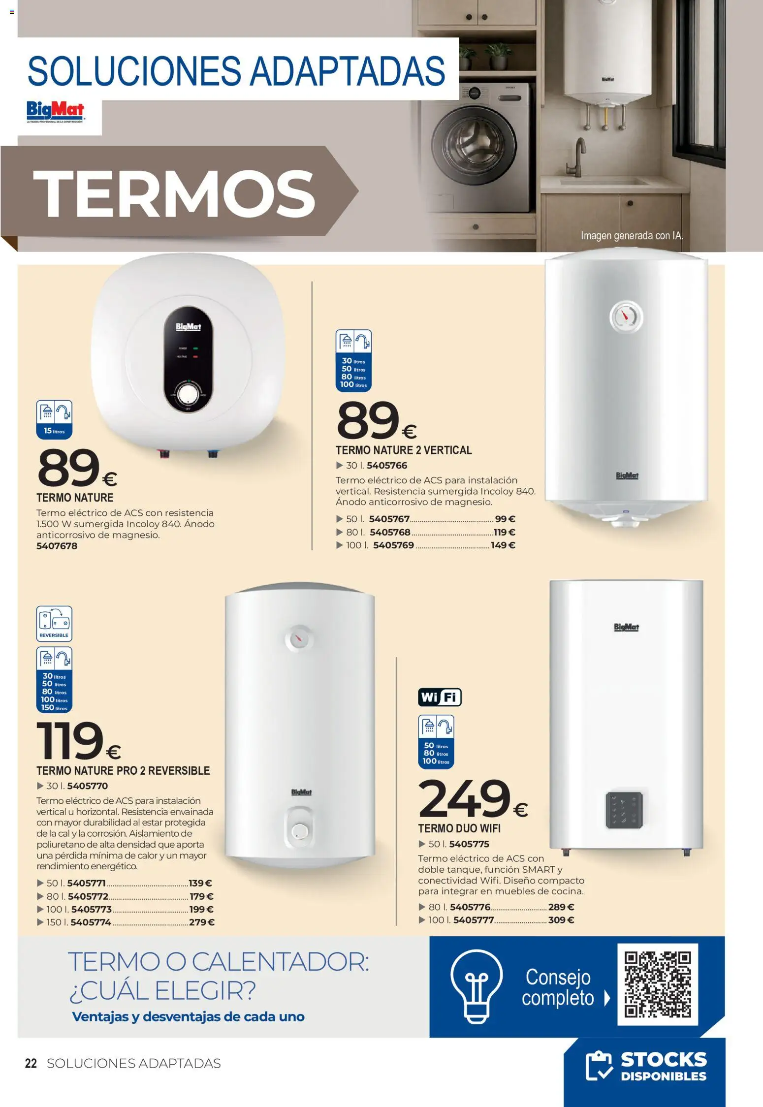 BigMat Calefacción │ válido desde el 05/10/2026 | Página: 22 | Productos: Muebles
