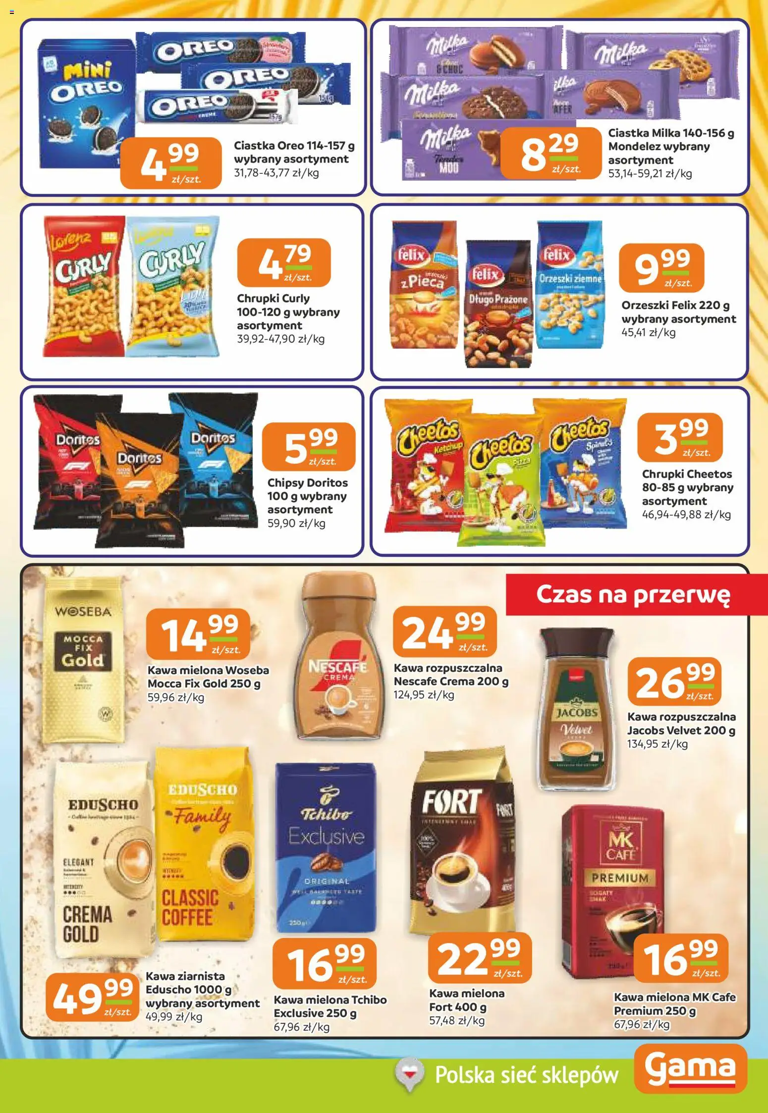 Gama gazetka od 12.08.2026 | Strona: 5 | Produkty: Kawa ziarnista, Tchibo, Doritos, Orzeszki ziemne