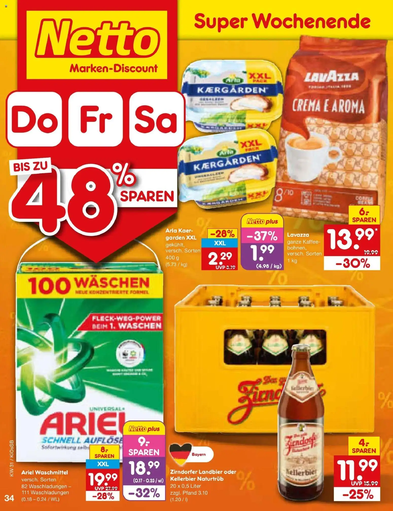 Netto Marken-Discount Prospekt Nürnberg – gültig ab 27.07.2026 | Seite: 51 | Produkte: Lavazza, Ariel, Kaffee, Waschmittel