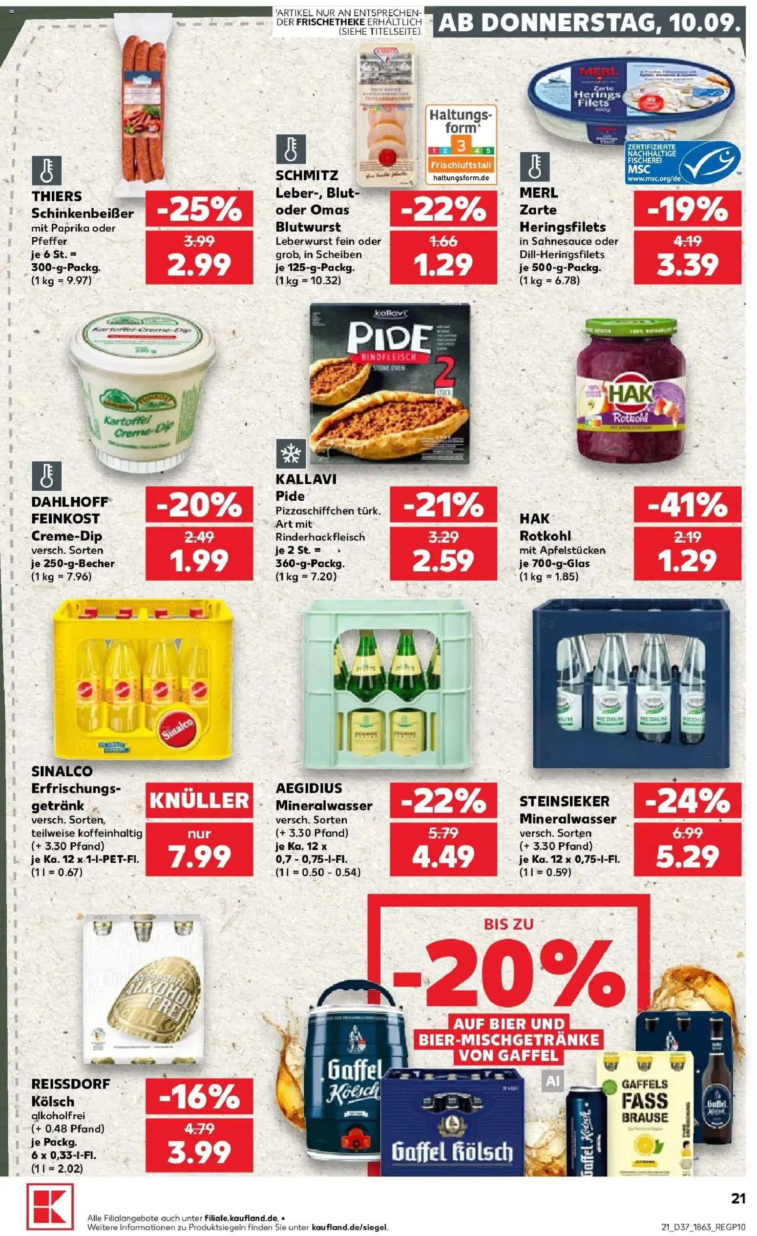 Prospekt Kaufland ab 07.09.2026 » Angebote Online zum Blättern | Seite: 30 | Produkte: Rotkohl, Mineralwasser, Paprika, Rindfleisch