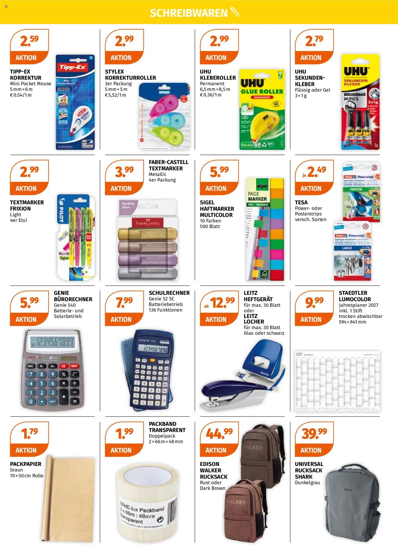 Müller Semesterstart Highlights gültig ab 28.09.2026 | Seite: 3 | Produkte: Rucksack, Batterie