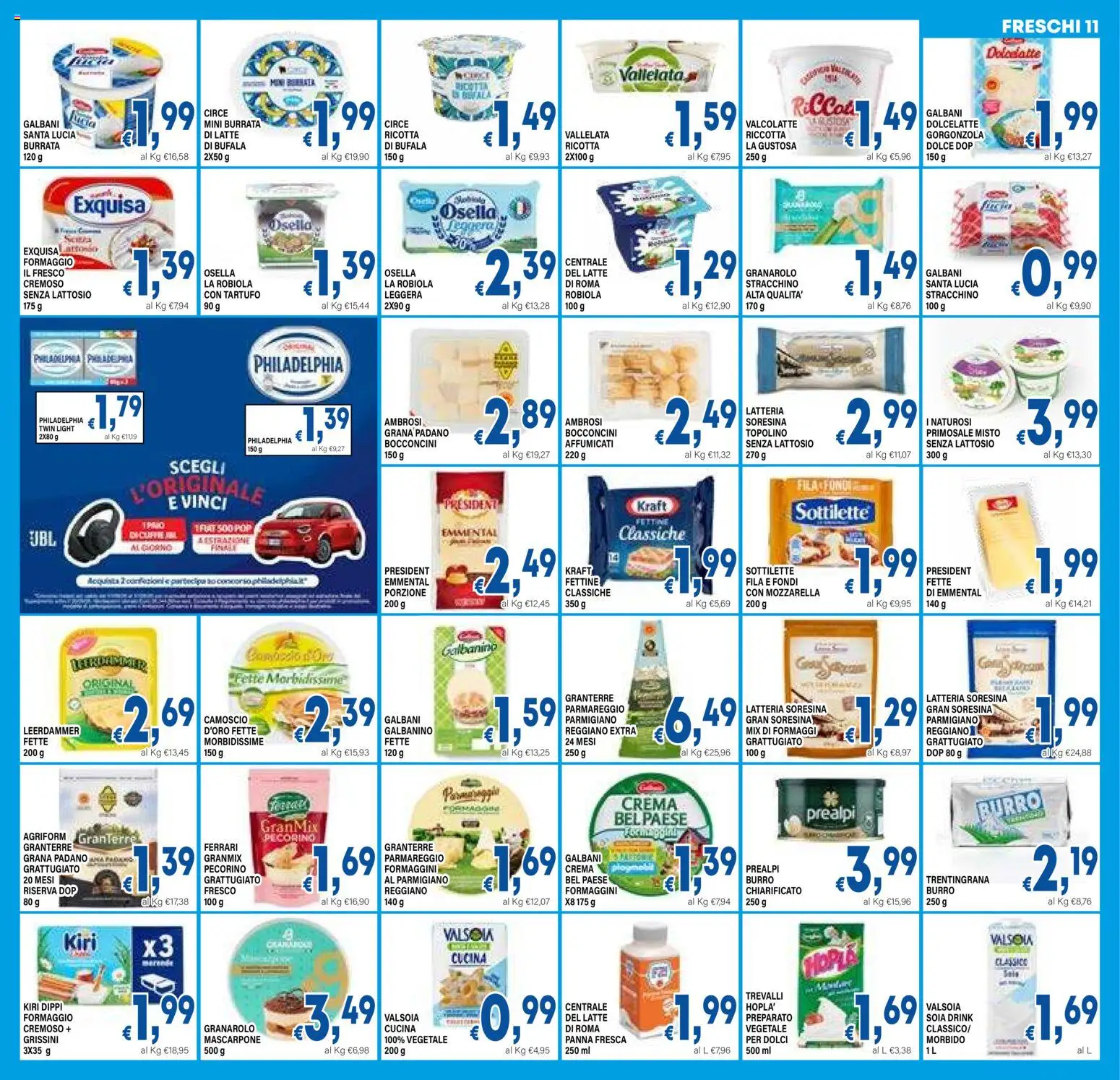 Volantino DEM del 19.06.2026 | Pagina: 11 | Prodotti: Panna, Formaggio, Grissini, Pecorino