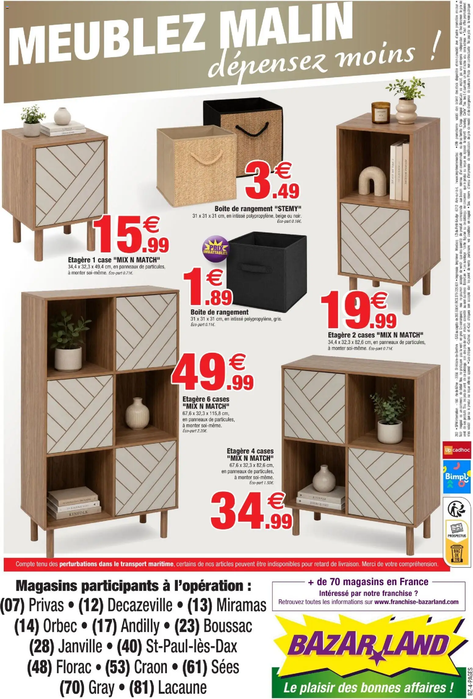 {H1} | Page: 4 | Produits: Étagère, Boîte de rangement