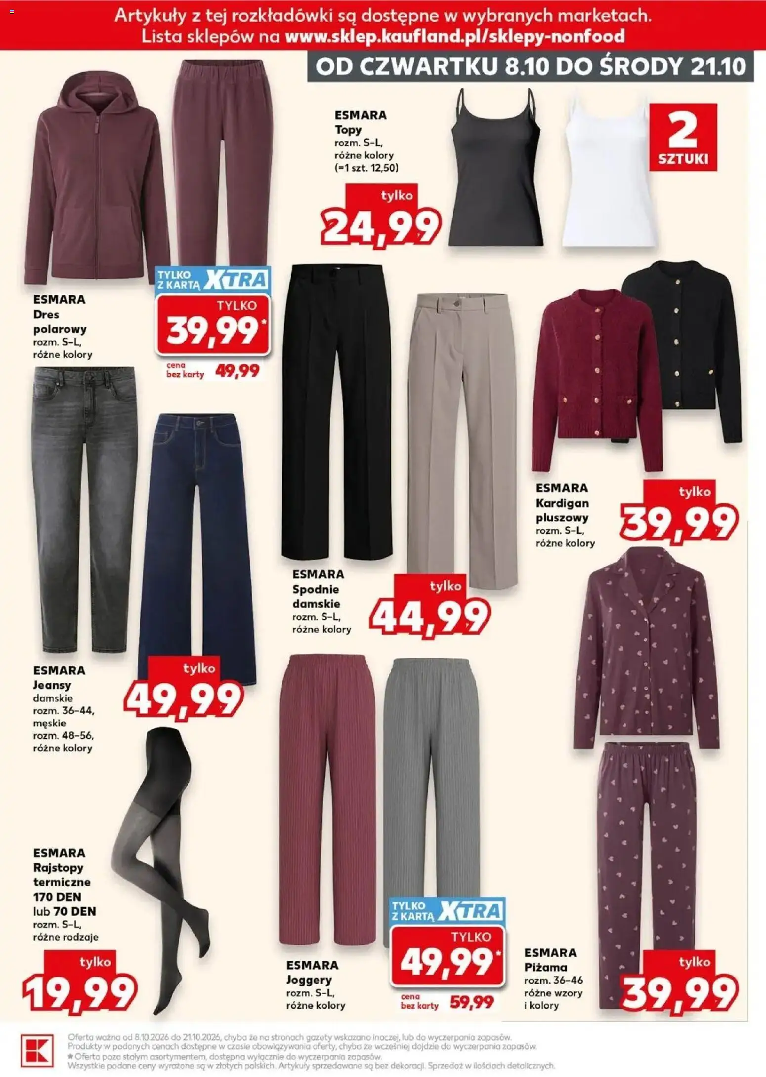 Kaufland gazetka - Złap Okazje od 08.10.2026 - od jutra PDF | Strona: 11 | Produkty: Karta, Spodnie, Piżama, Kardigan