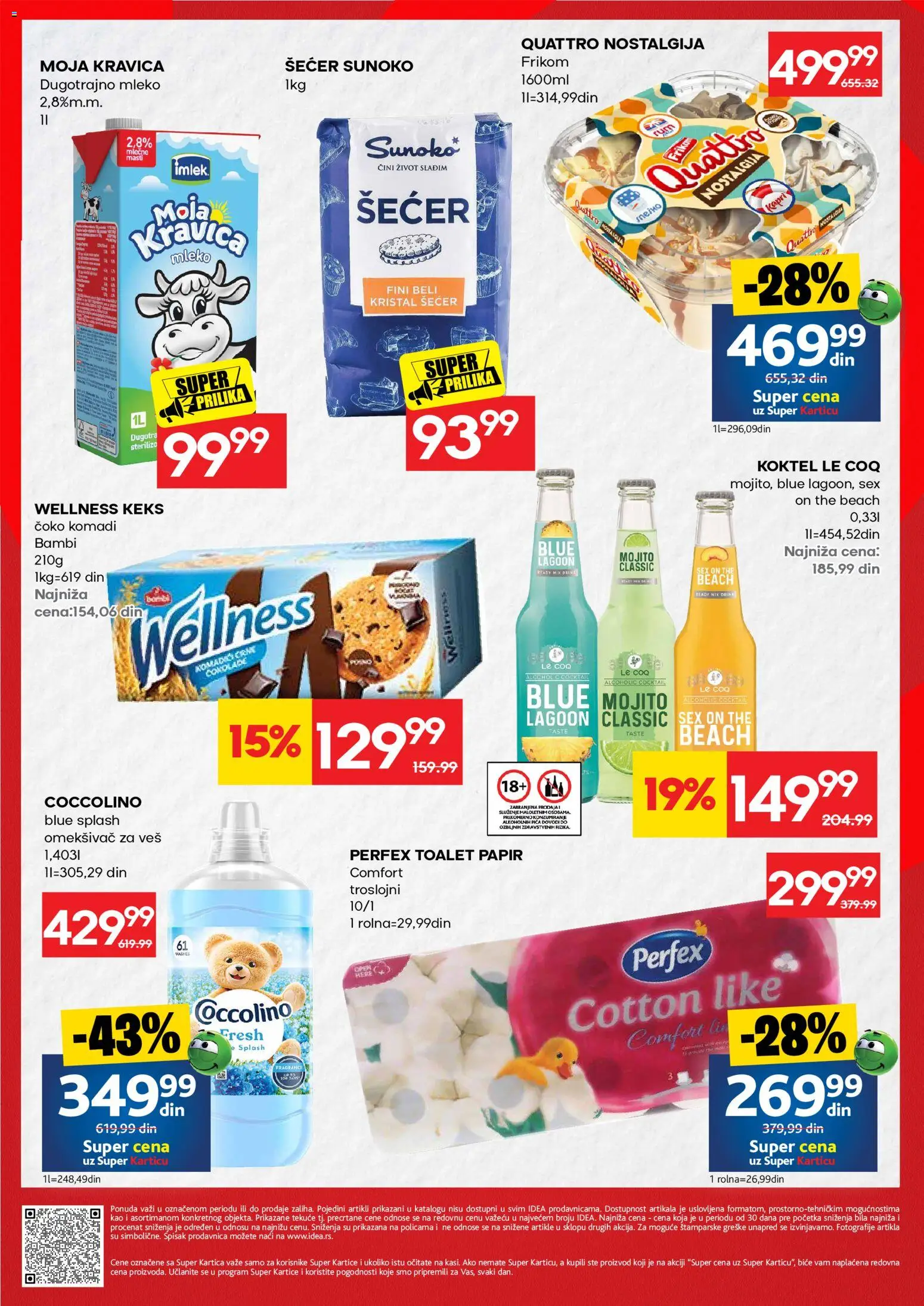 Idea katalog - važi od 27.08.2026 | Strana: 2 | Proizvode: Kristal šećer, Dugotrajno mleko, Moja kravica, Omekšivač za veš