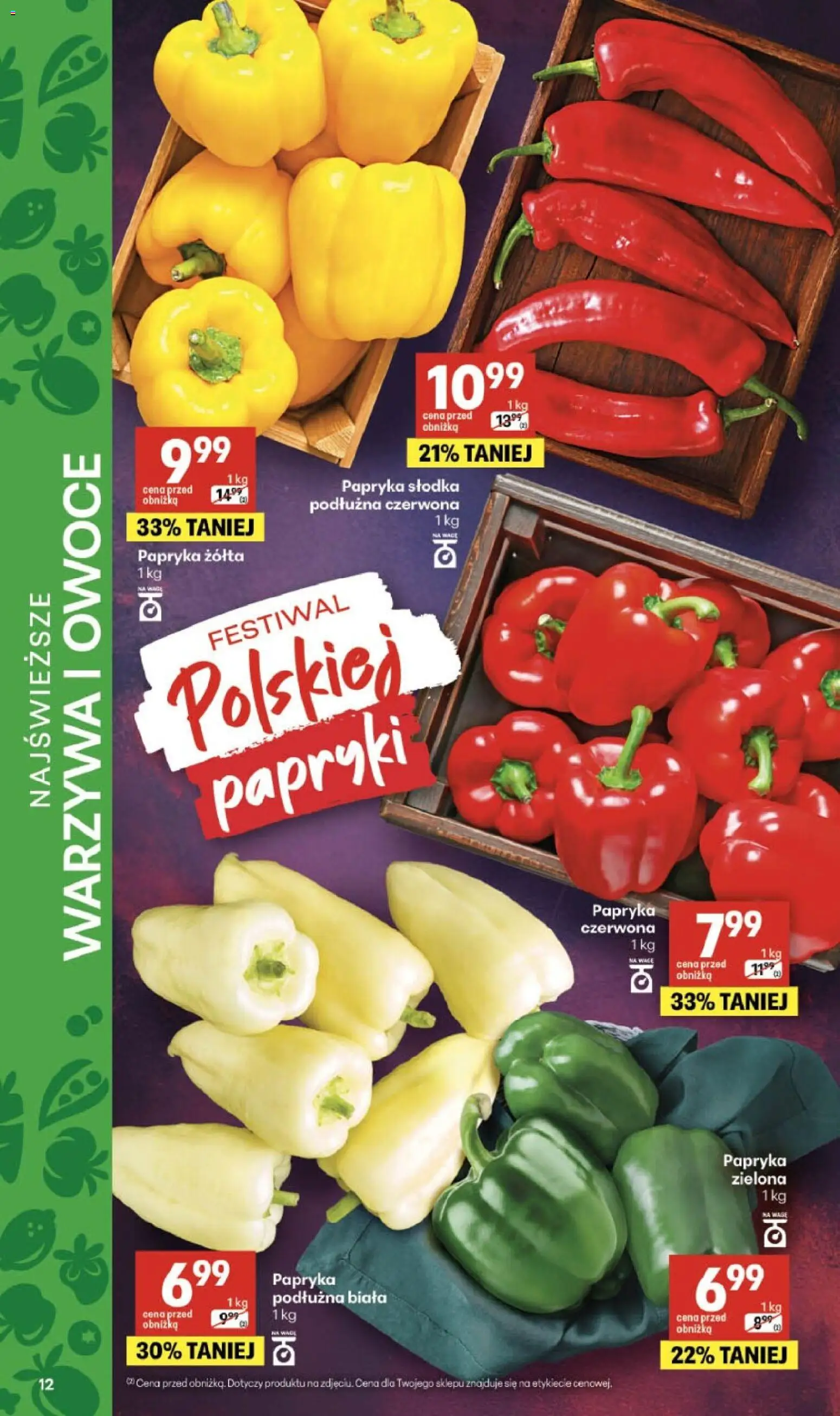 Delikatesy Centrum gazetka od 10.09.2026 | Strona: 12 | Produkty: Papryki, Papryka czerwona, Warzywa, Owoce
