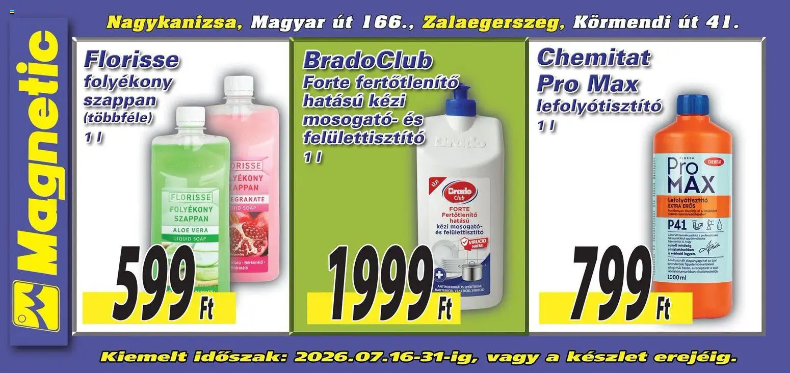 Magnetic akciós ujság - amely érvényes a következő dátumtól: 2026.07.16. | Oldal: 2 | Termékek: Aloe vera, Szappan