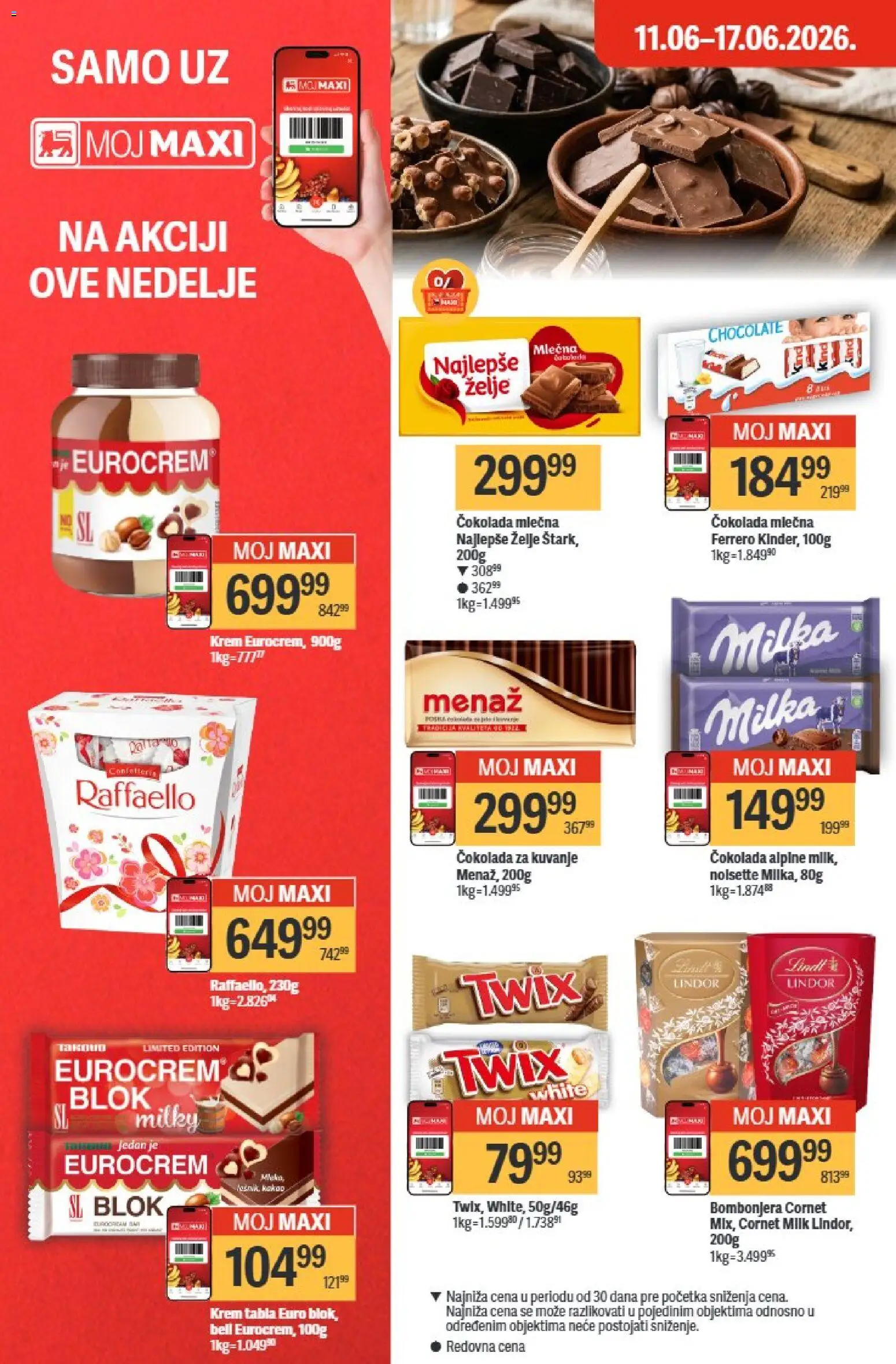 Maxi katalog - važi od 11.06.2026 | Strana: 26 | Proizvode: Milka, Raffaello, Ferrero, Mlečna čokolada