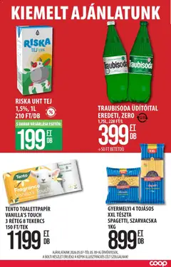 COOP Szolnok akciós újság - amely érvényes a következő dátumtól: 07.05.2026 | Oldal: 6 | Termékek: Szőlő, Tej, Tészta, Száraztészta