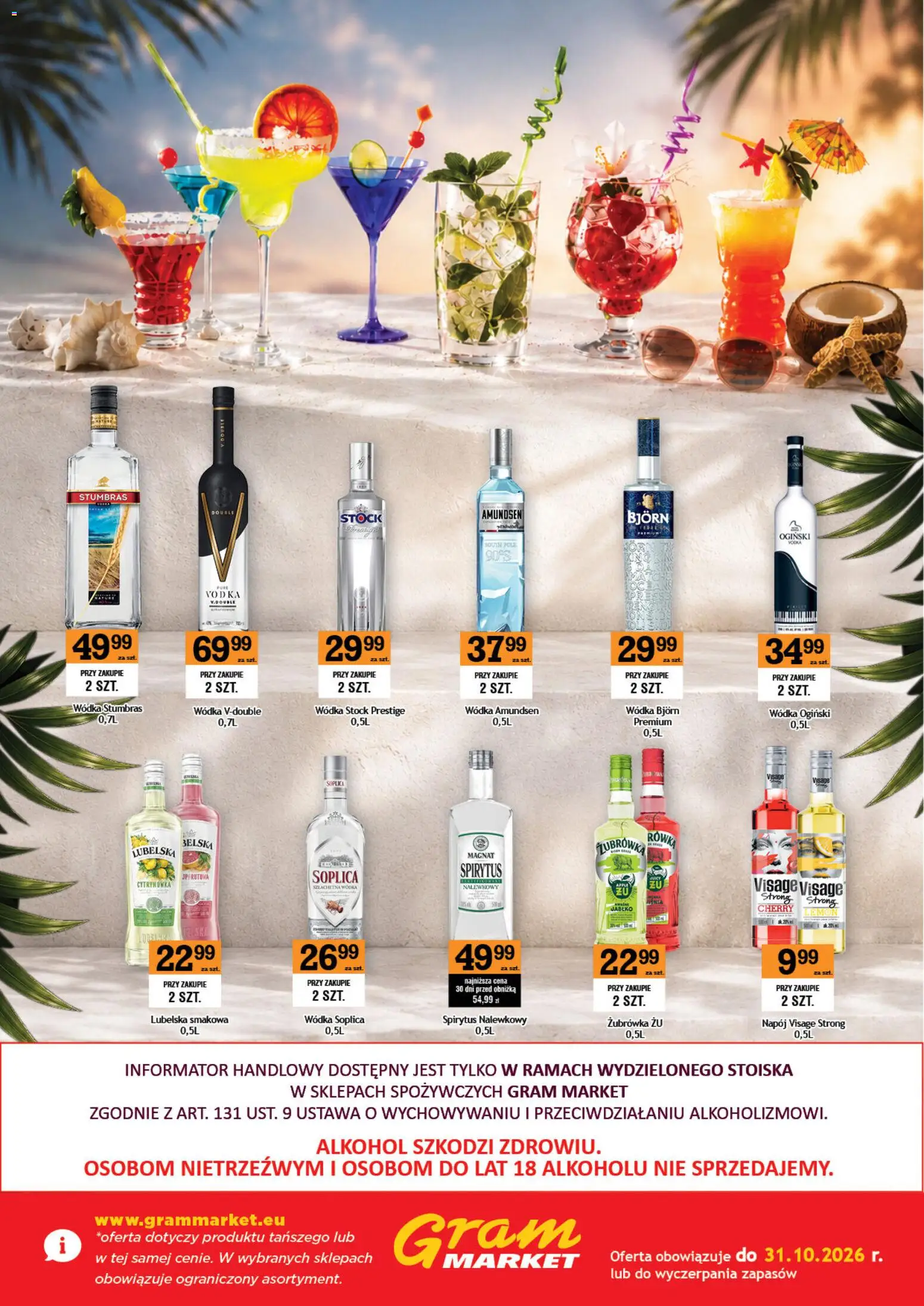 Gram Market gazetka - Barek od 01.10.2026 | Strona: 6 | Produkty: Wódka Stock, Wódka Ogiński, Soplica, Vodka