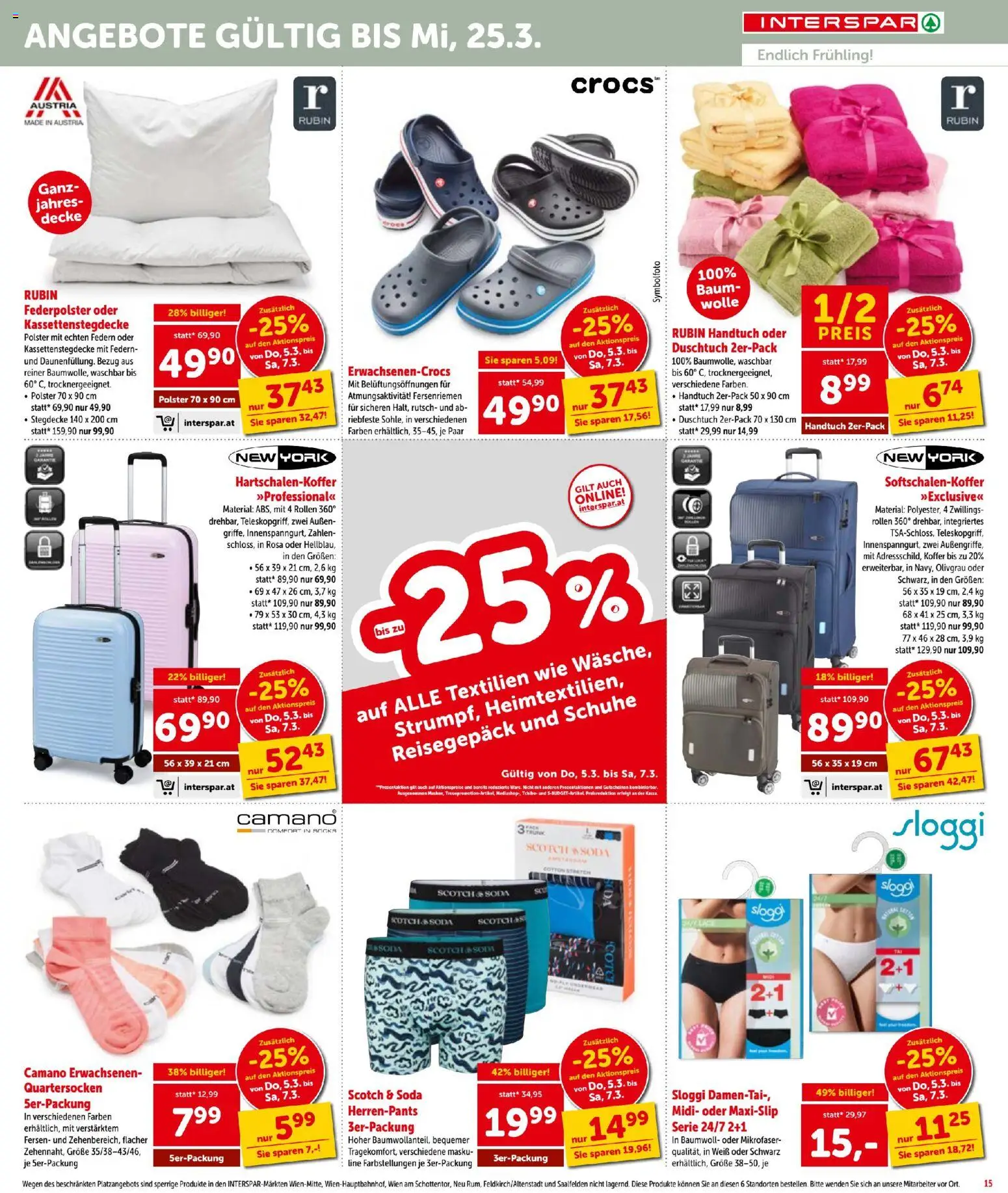 Interspar - Flugblatt gültig ab 05.03.2026 | Seite: 15 | Produkte: Koffer, Decke