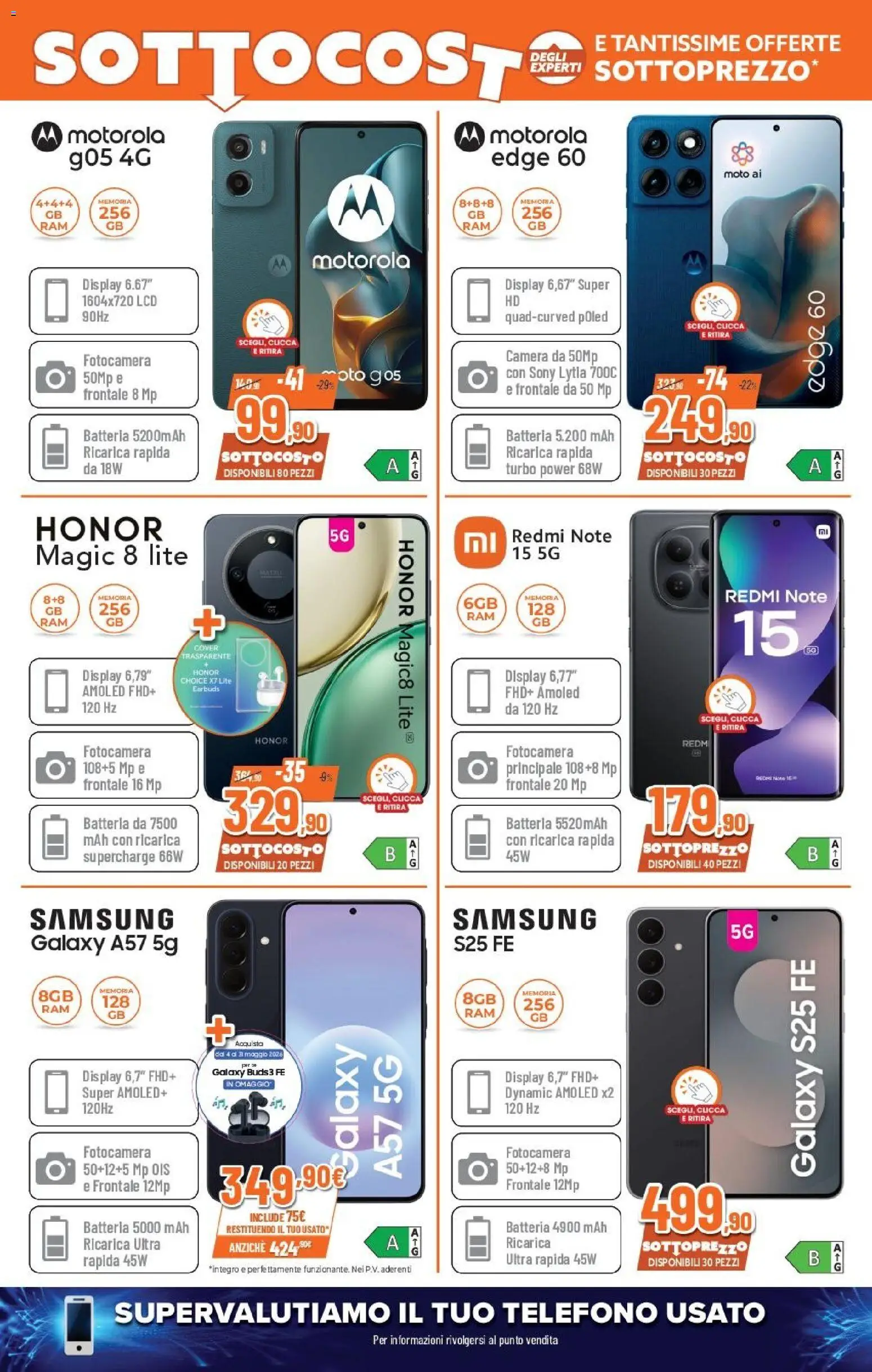 Volantino Expert del 07.05.2026 | Pagina: 2 | Prodotti: Samsung Galaxy, Telefono, Batteria, Samsung