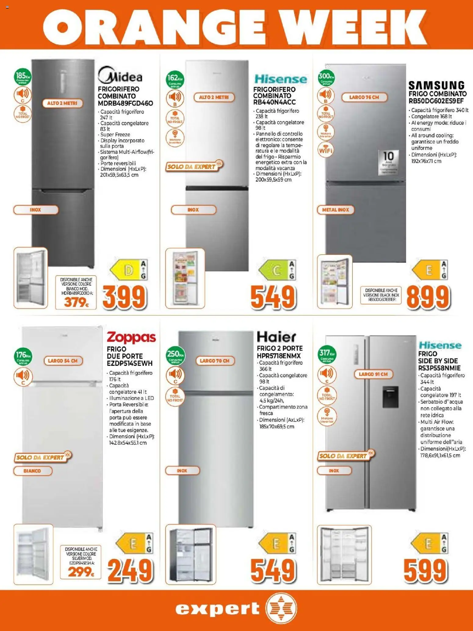 Volantino Expert del 17/09/2026 | Pagina: 19 | Prodotti: Porta, Congelatore, Illuminazione, Samsung