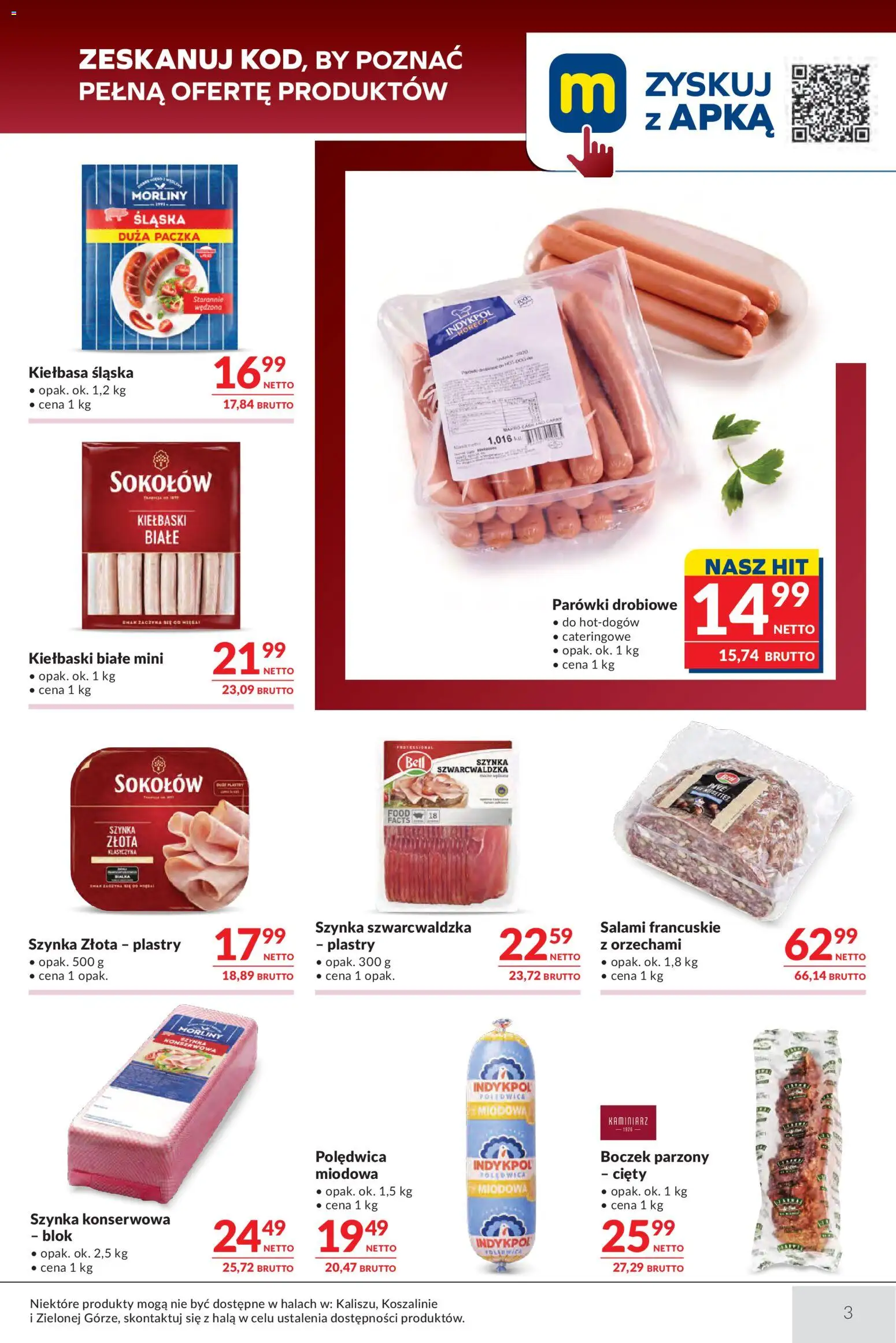 Makro gazetka - Oferta dla gastronomii od 07.07.2026 | Strona: 3 | Produkty: Kiełbasa, Bell, Parówki, Boczek