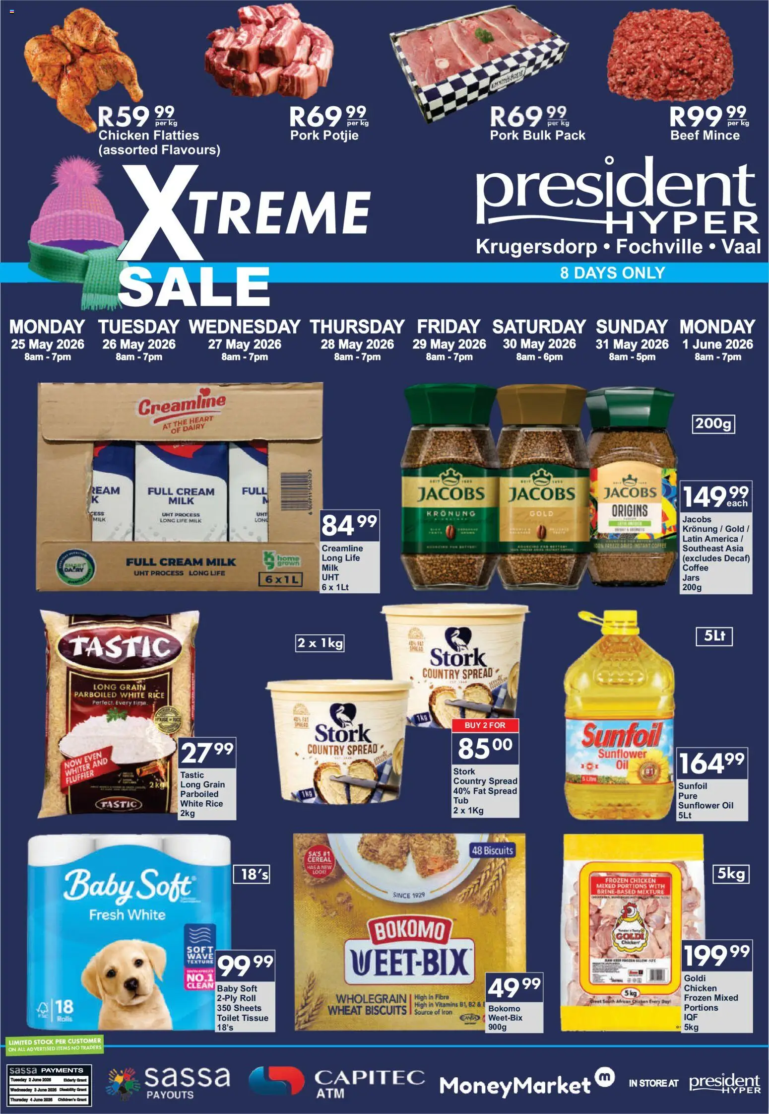 New President Hyper catalogue – valid from 25.05.2026 | Page: 1 | Products: Vitamins, Chicken, Pork, Fat spread