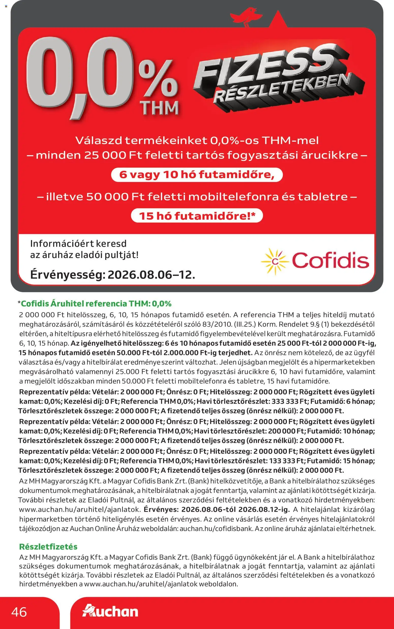 Auchan akciós ujság - amely érvényes a következő dátumtól: 2026.08.06. | Oldal: 46 | Termékek: Szőlő, Jar