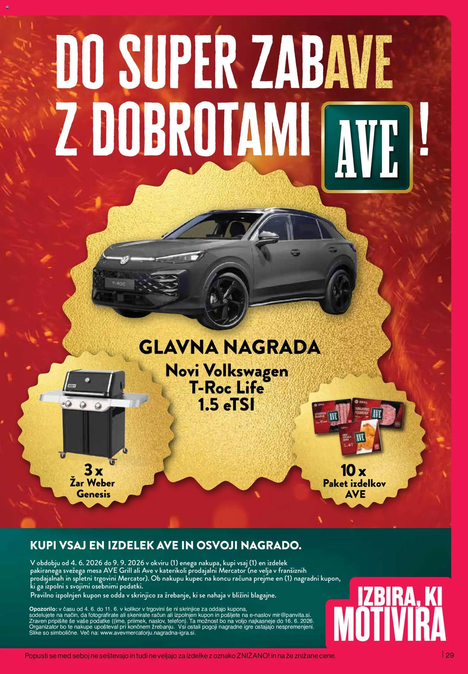 Novi Mercator katalog ponudbe – veljaven od 26.06.2026 | Stran: 29 | Izdelki: Zar, Grill