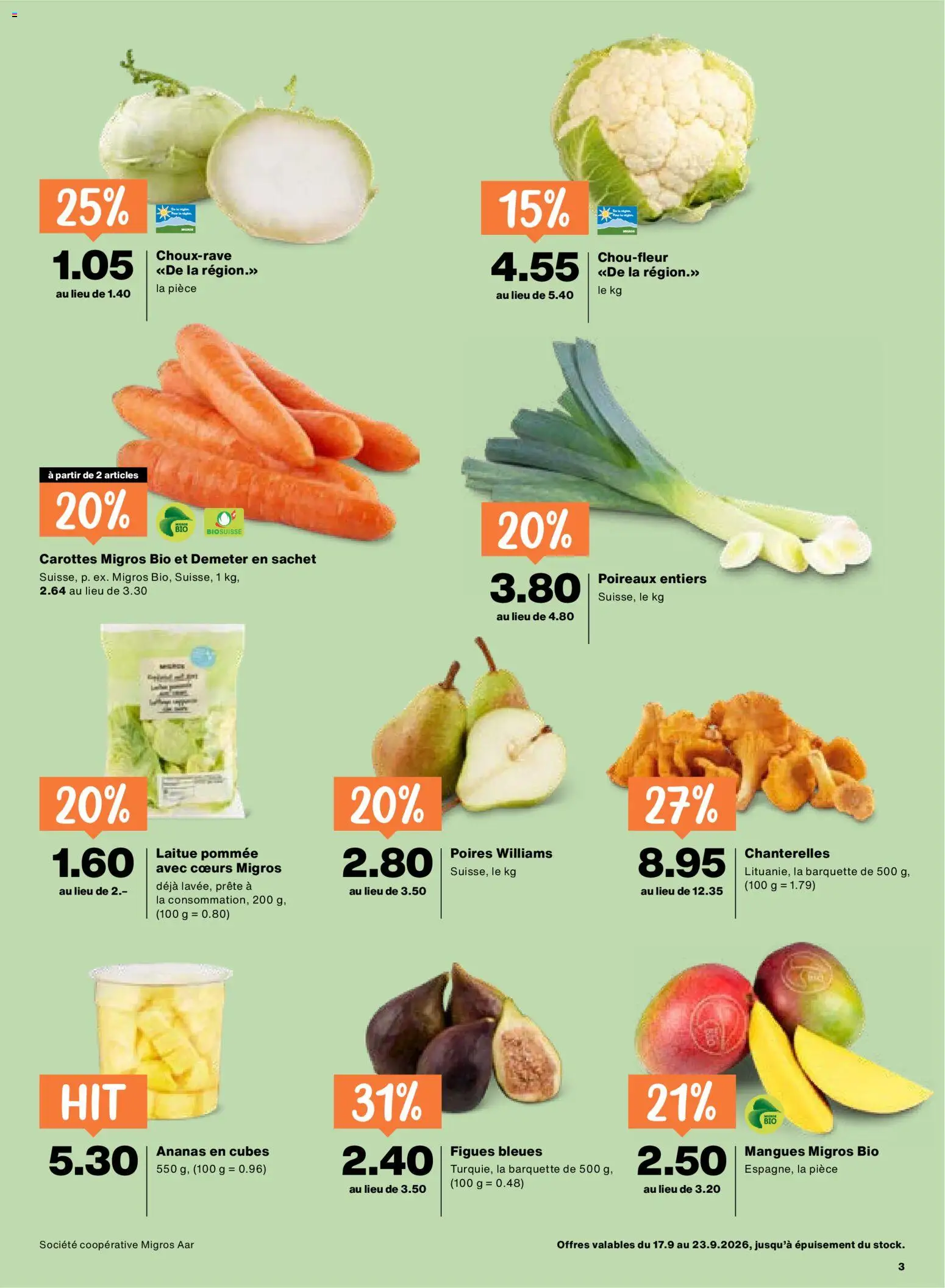 Migros aktionen FR – gültig ab 17.09.2026 | Seite: 3 | Produkte: Ananas