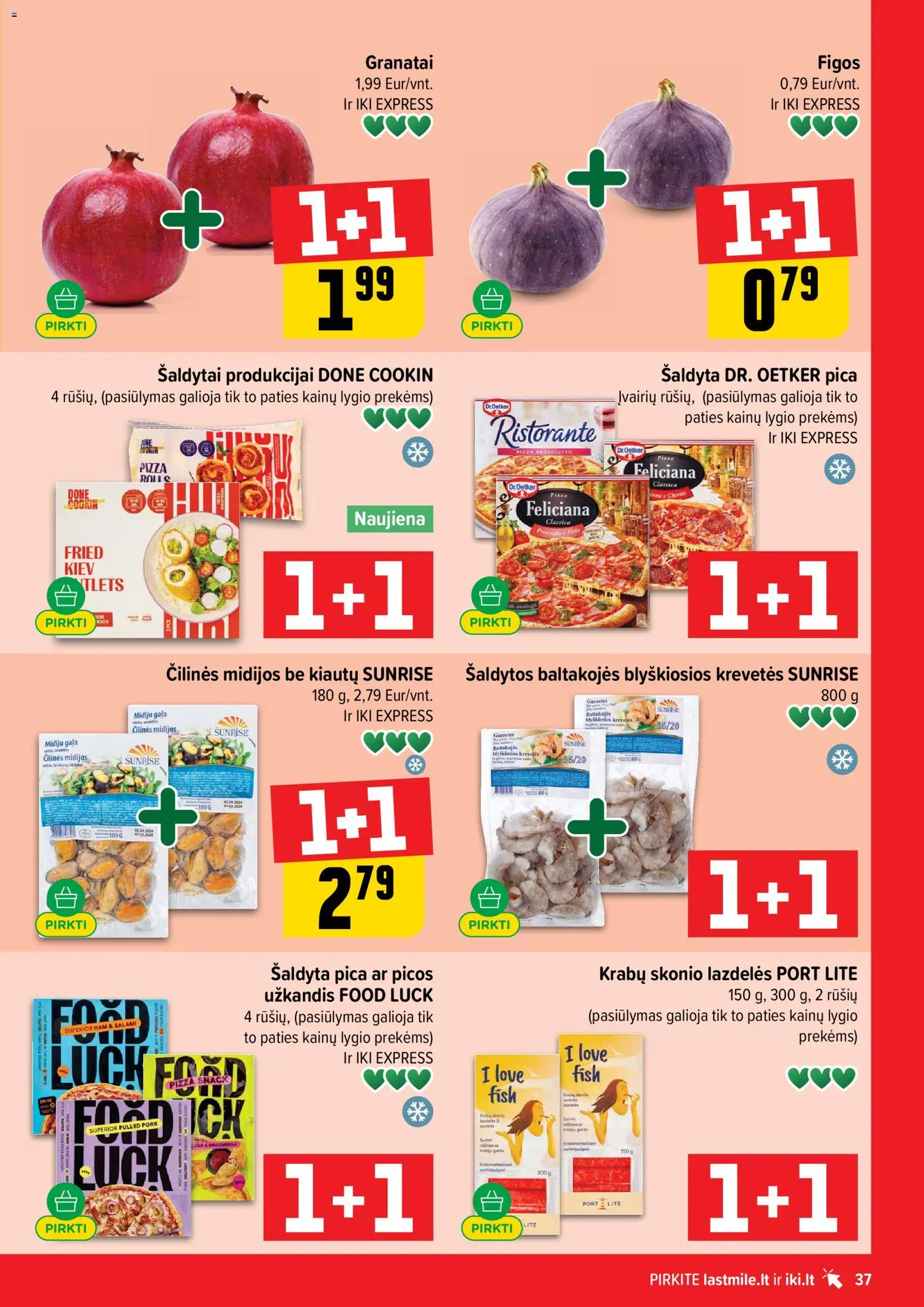 IKI akcijos nuo 2026.10.12 | Puslapis: 37 | Prekių: Pica, Surimi