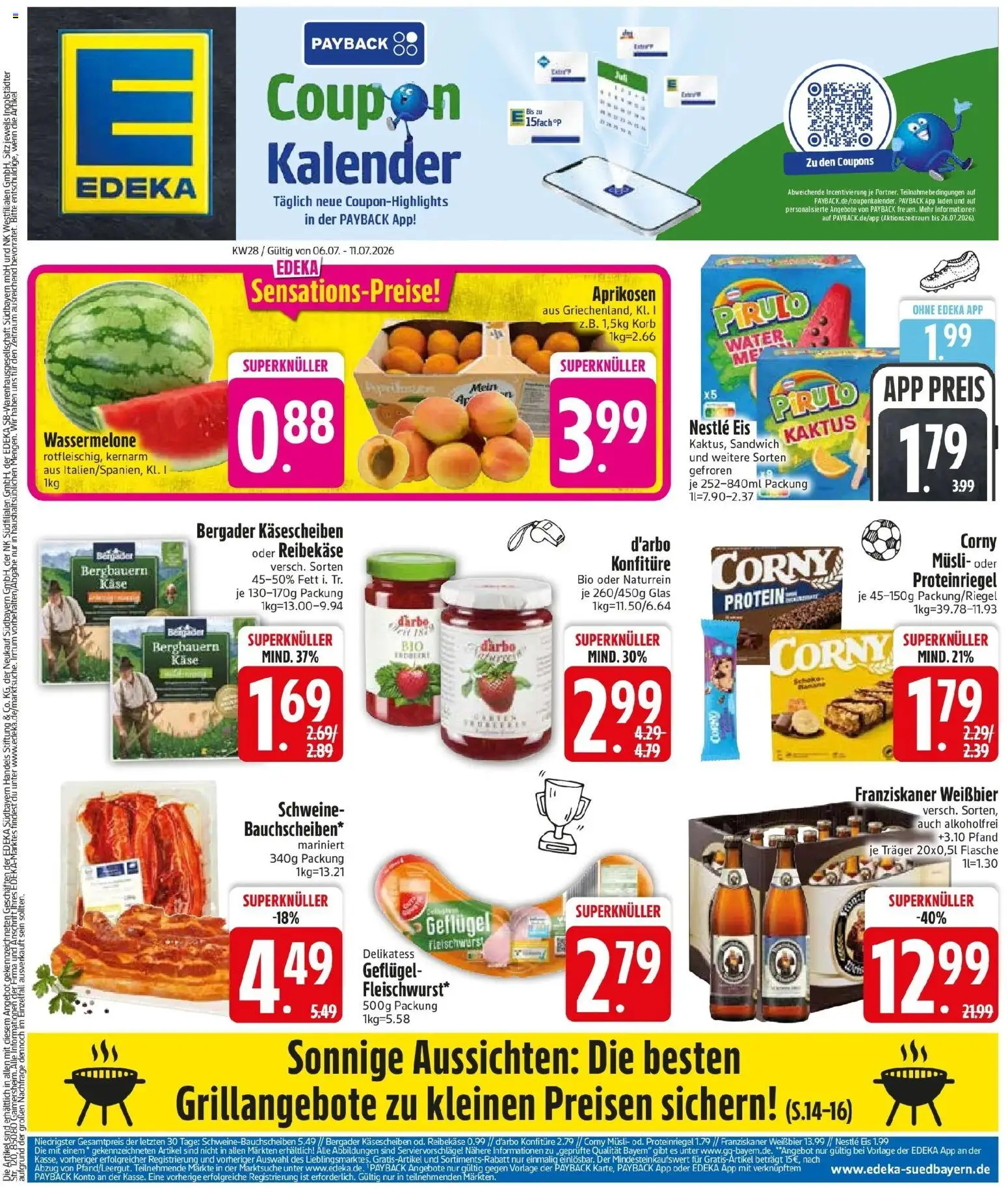 Edeka - EDEKA: Wochenangebote – gültig ab 06.07.2026 | Seite: 3 | Produkte: Käse, Weißbier, Wassermelone, Reibekase