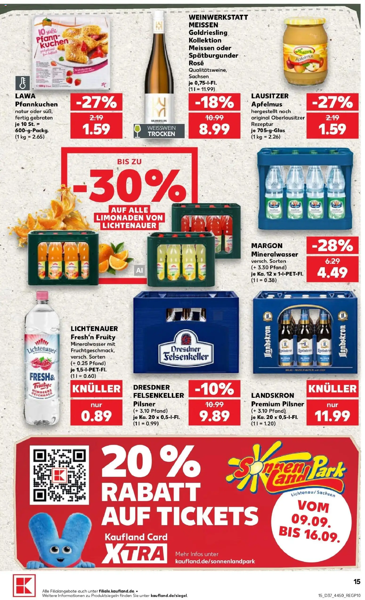 Prospekt Kaufland ab 07.09.2026 » Angebote Online zum Blättern | Seite: 24 | Produkte: Weißwein, Pfannkuchen, Kuchen, Apfelmus