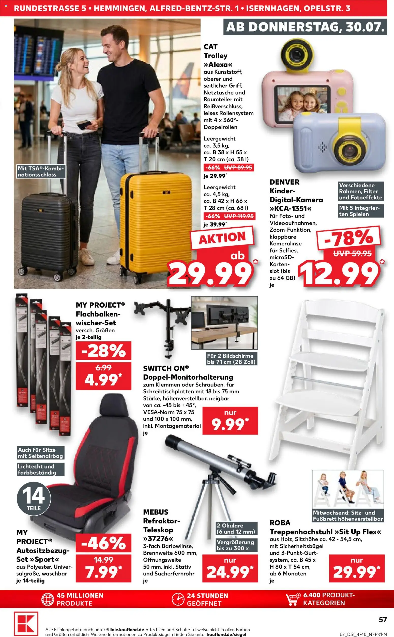 Kaufland Prospekt Hannover – gültig ab 30.07.2026 | Seite: 57 | Produkte: Raumteiler, Digitalkamera, Stativ