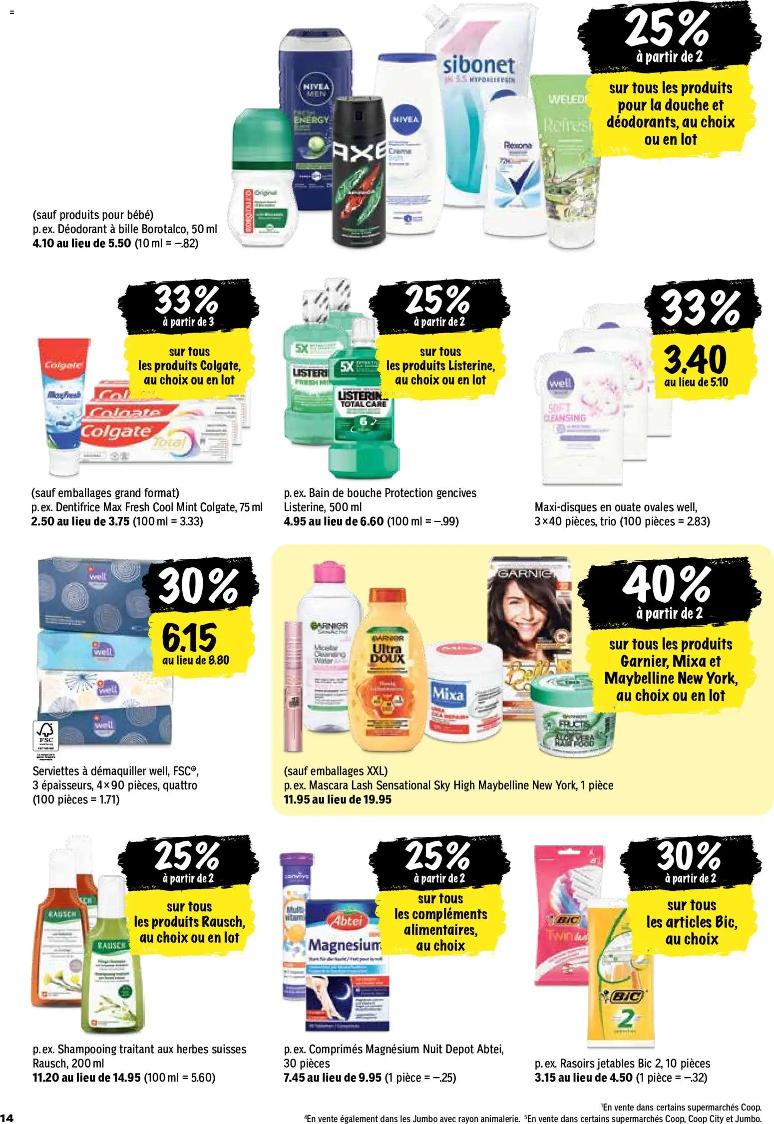 Coop aktionen FR – gültig ab 21.05.2026 | Seite: 14 | Produkte: Shampoo, Deodorant, Creme, Mascara