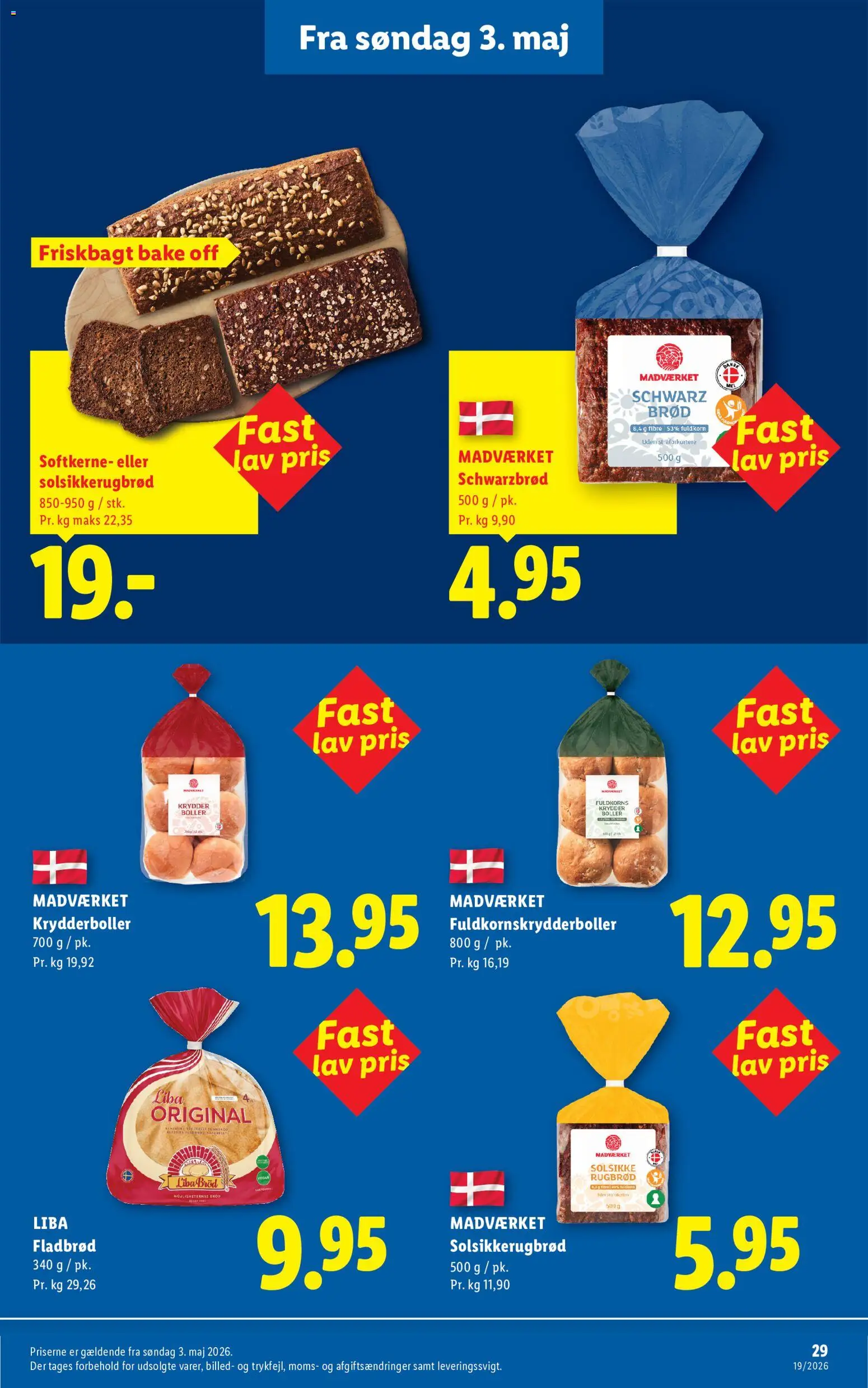 Lidl tilbudsavis – gyldig fra 03/05/2026 | Side: 29 | Produkter: Brød, Krydderboller, Rugbrød